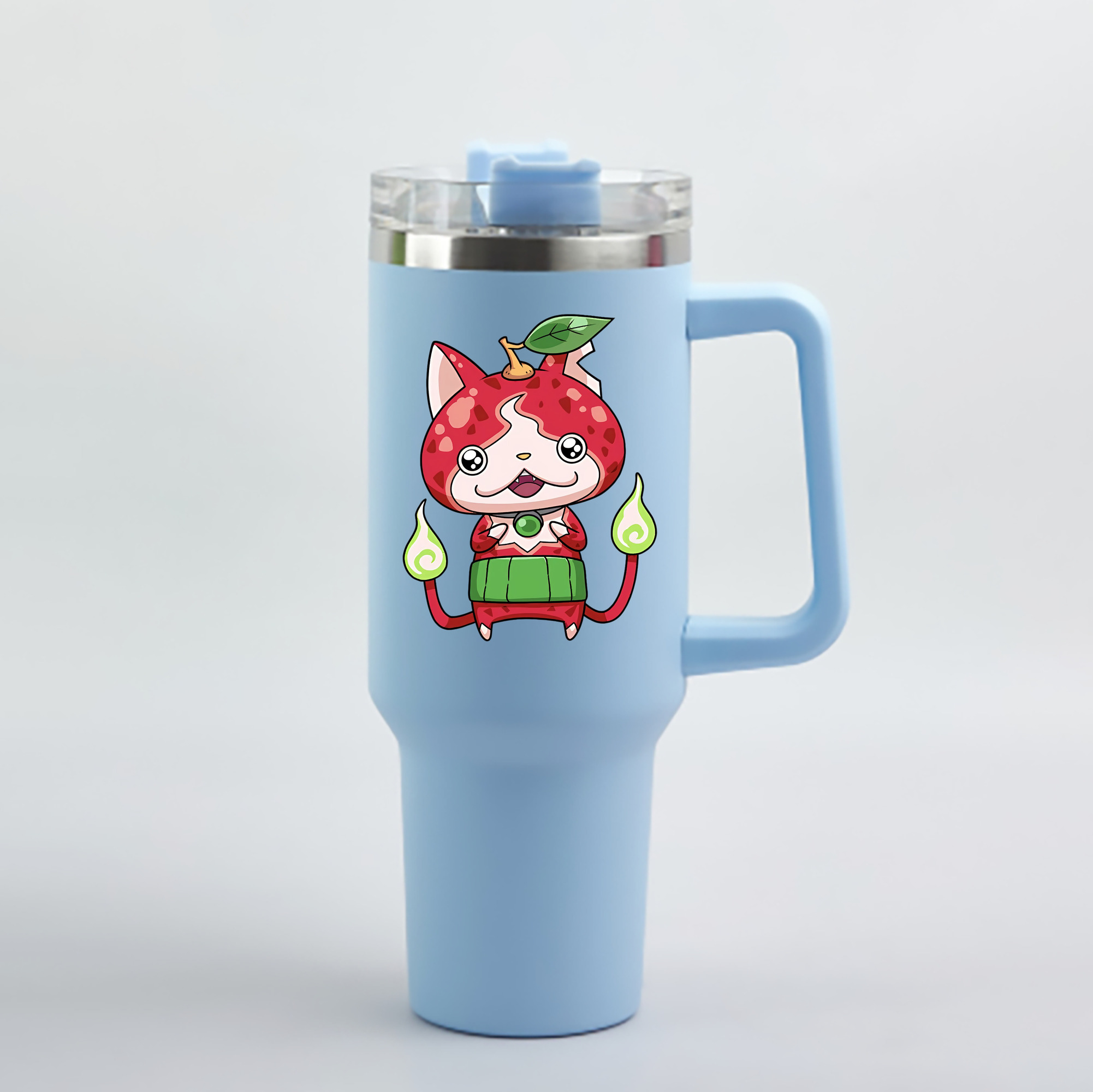 （画像用） 妖怪ウォッチ Yo-kai Watch 1200mL車用タンブラー - クリスタルステッカー（プラスチックストロー付き）