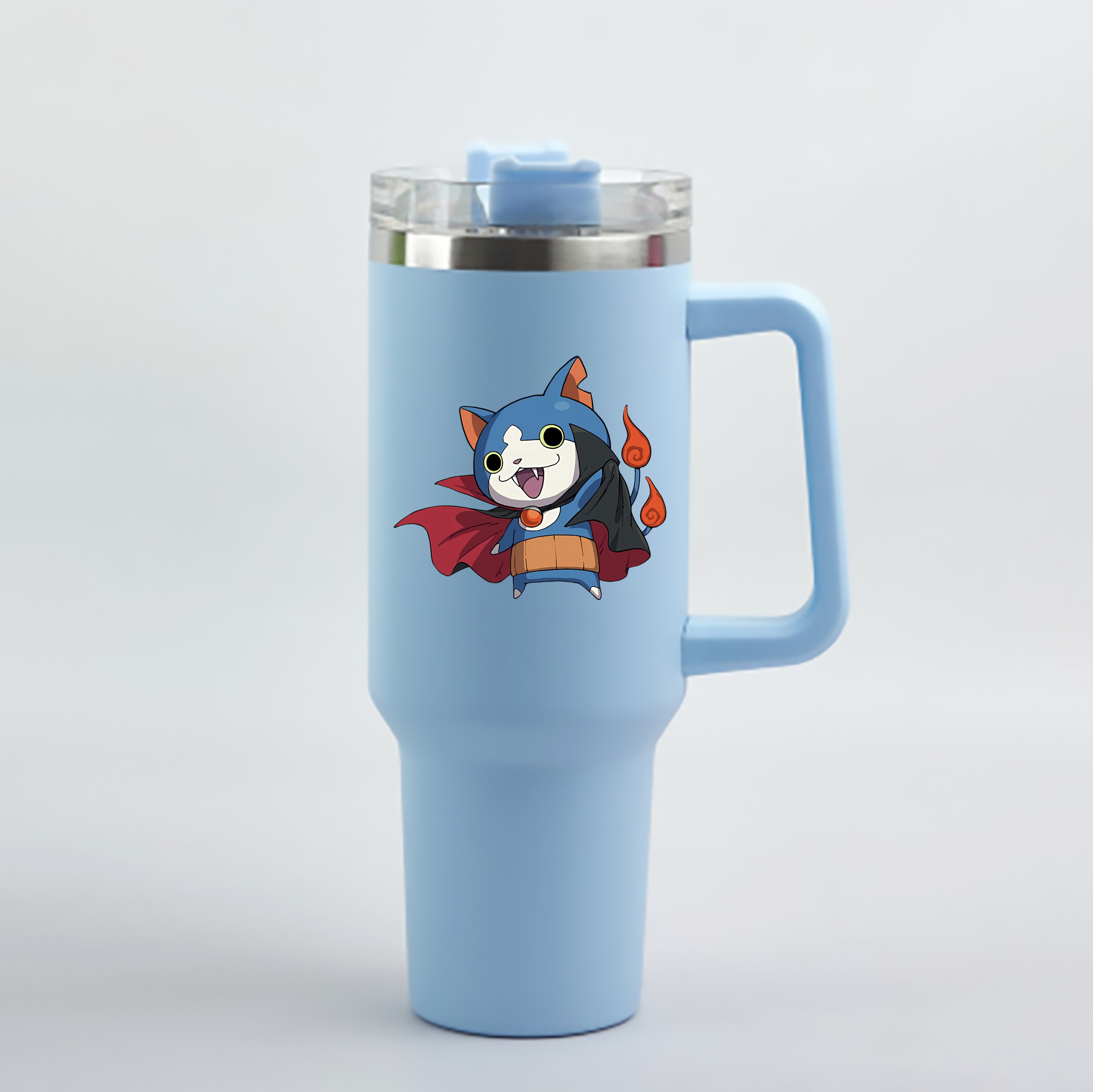 （画像用） 妖怪ウォッチ Yo-kai Watch 1200mL車用タンブラー - クリスタルステッカー（プラスチックストロー付き）