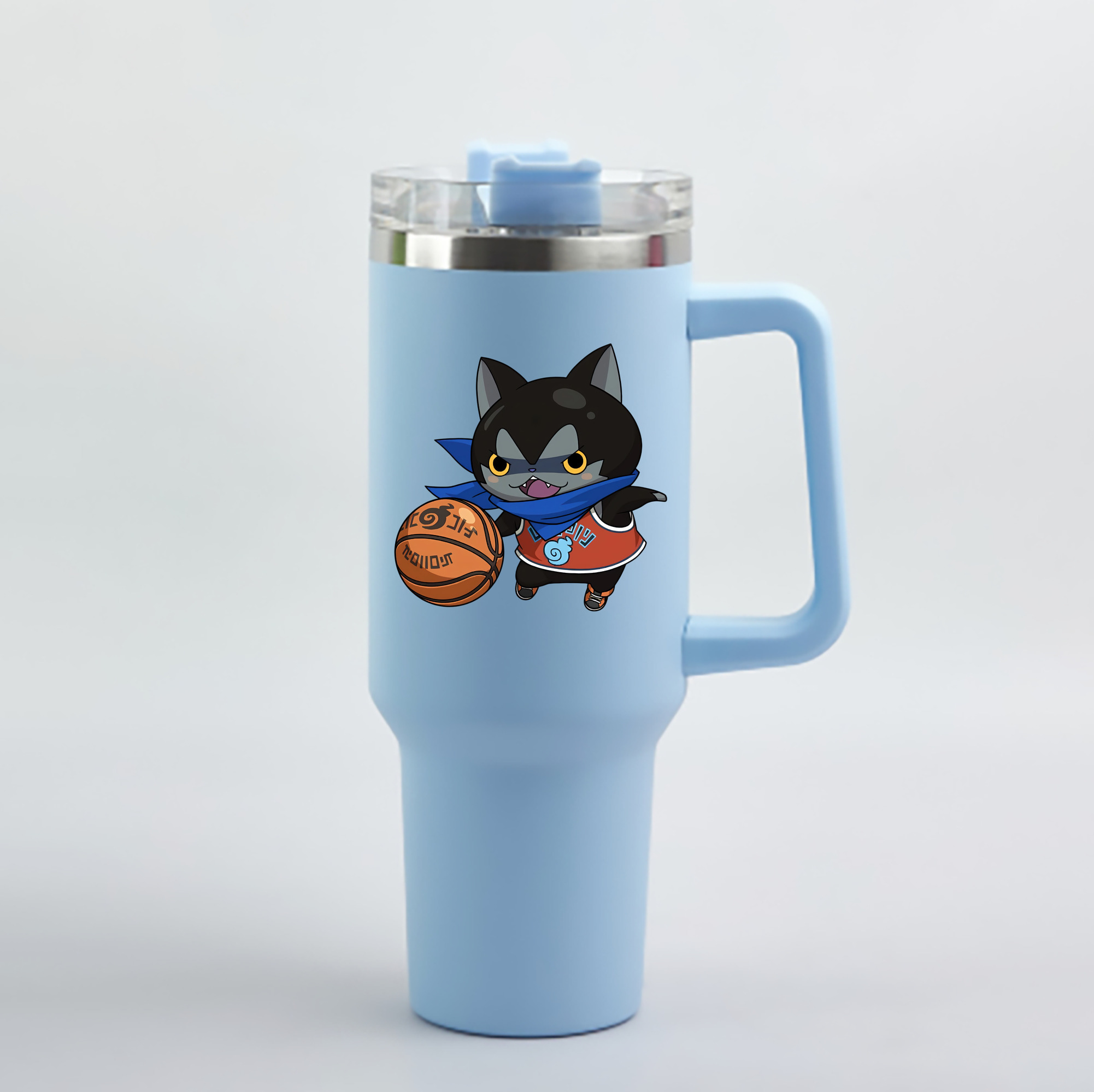 （画像用） 妖怪ウォッチ Yo-kai Watch 1200mL車用タンブラー - クリスタルステッカー（プラスチックストロー付き）