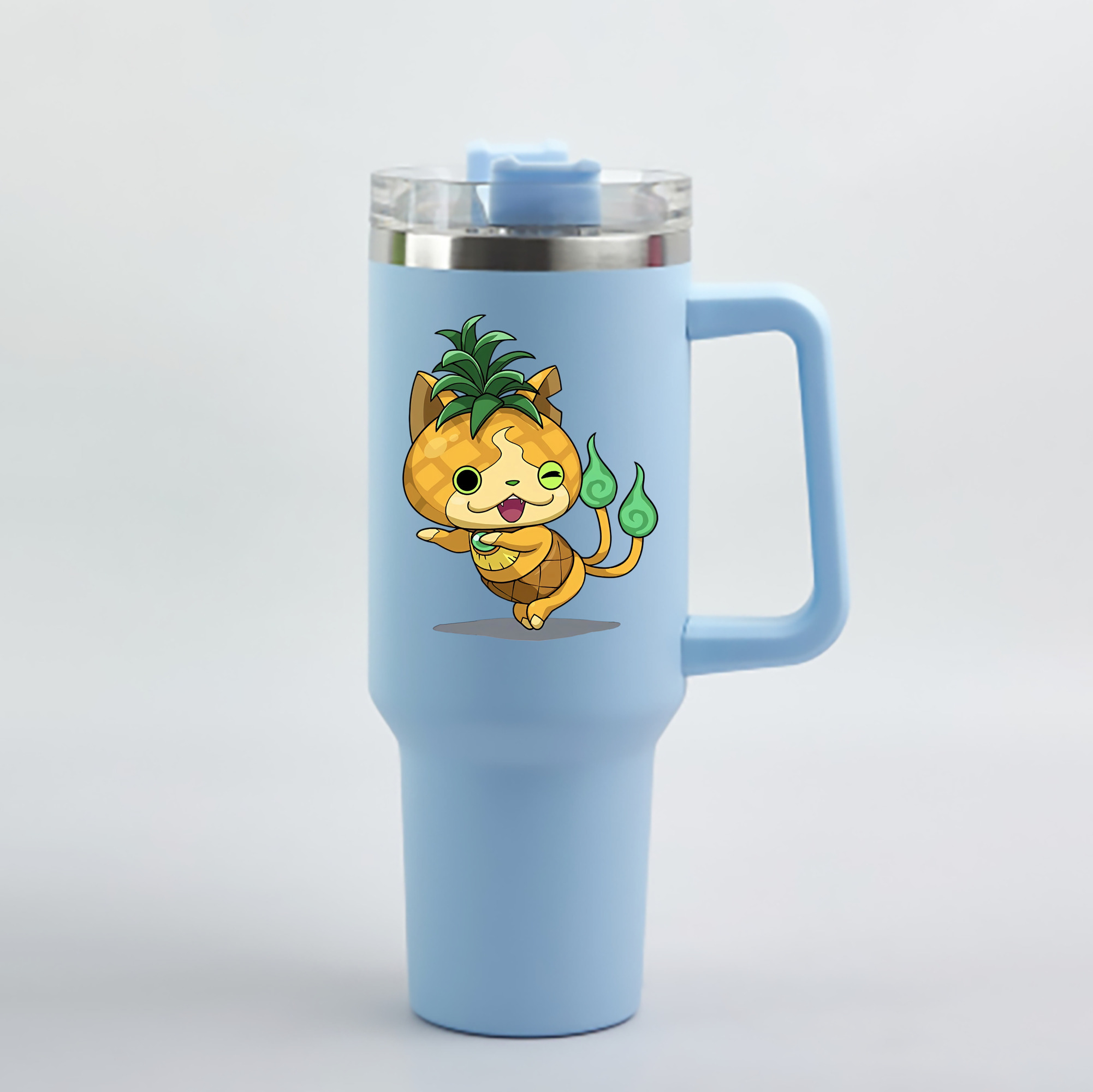 （画像用） 妖怪ウォッチ Yo-kai Watch 1200mL車用タンブラー - クリスタルステッカー（プラスチックストロー付き）