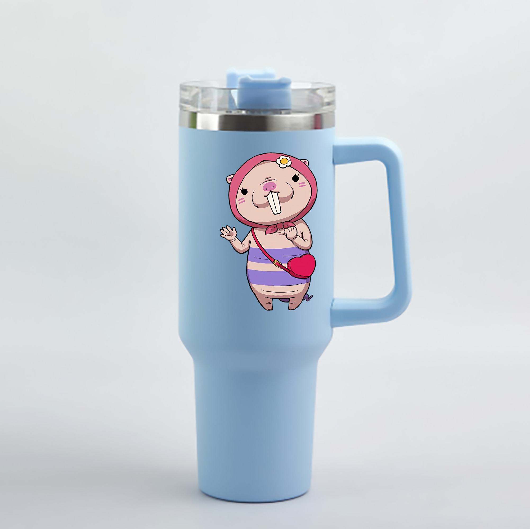 （画像用） 妖怪ウォッチ Yo-kai Watch 1200mL車用タンブラー - クリスタルステッカー（プラスチックストロー付き）