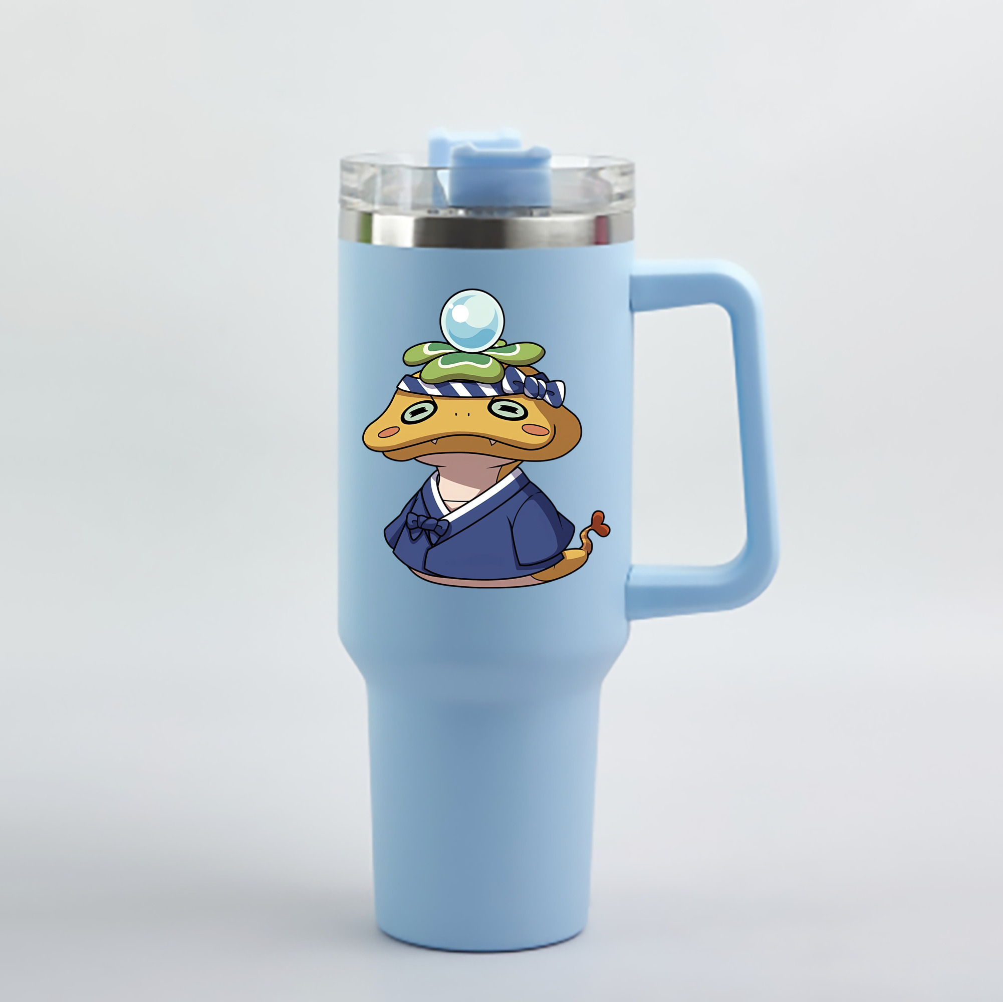 （画像用） 妖怪ウォッチ Yo-kai Watch 1200mL車用タンブラー - クリスタルステッカー（プラスチックストロー付き）