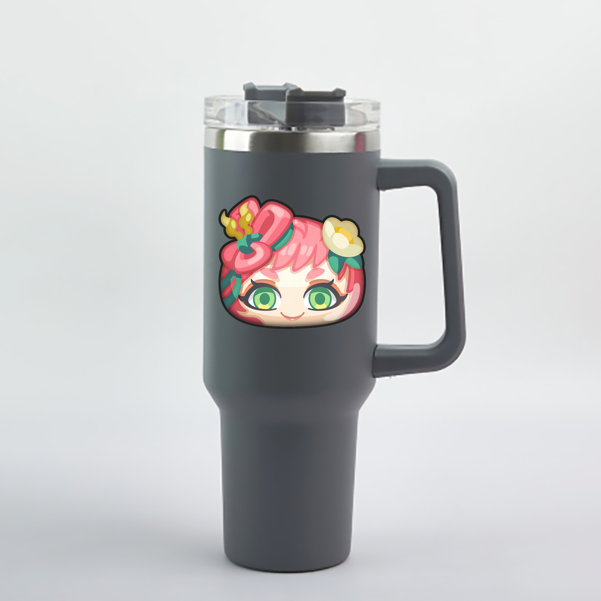 （画像用） 妖怪ウォッチ Yo-kai Watch 1200mL車用タンブラー - クリスタルステッカー（プラスチックストロー付き）