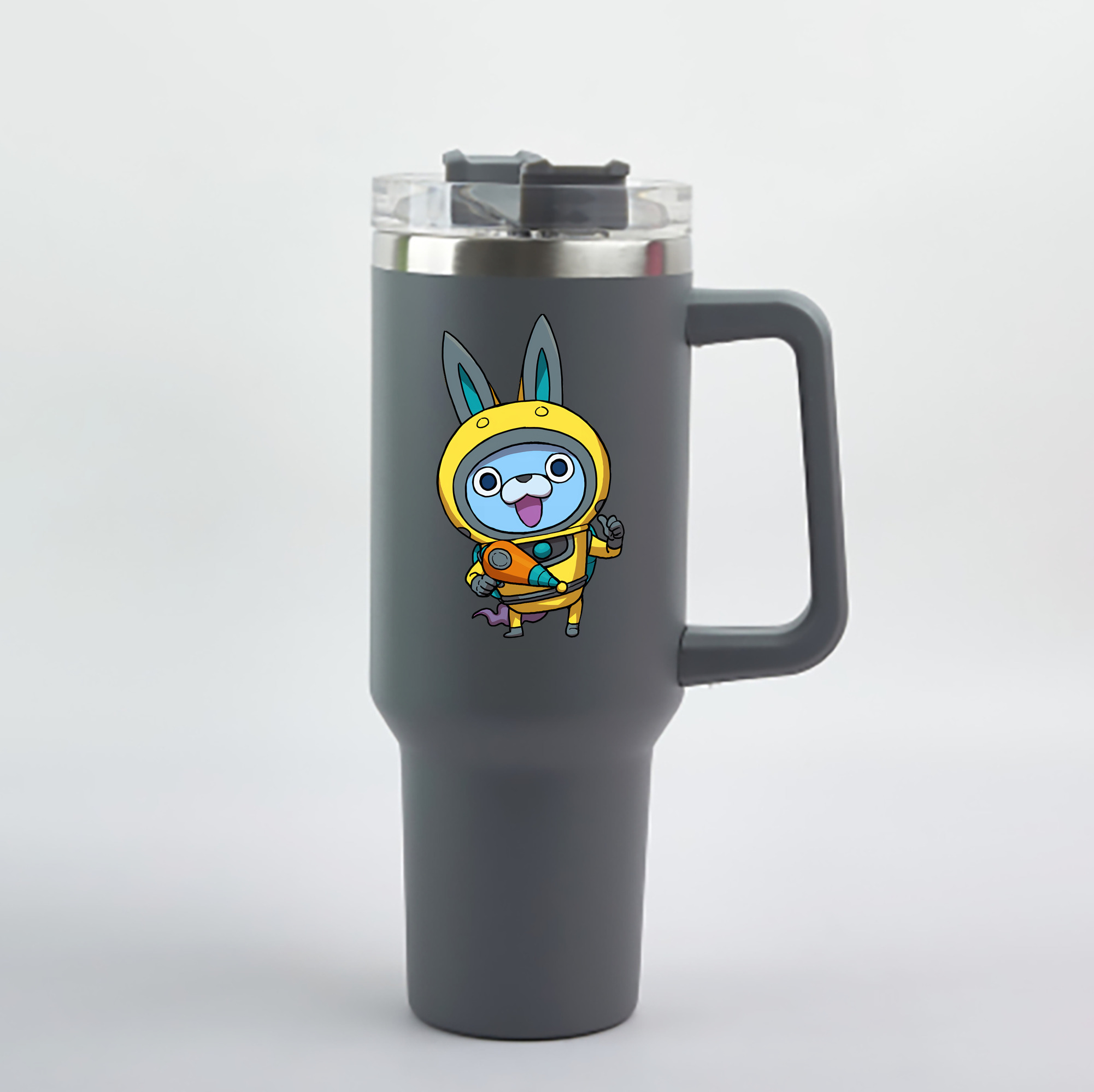 （画像用） 妖怪ウォッチ Yo-kai Watch 1200mL車用タンブラー - クリスタルステッカー（プラスチックストロー付き）