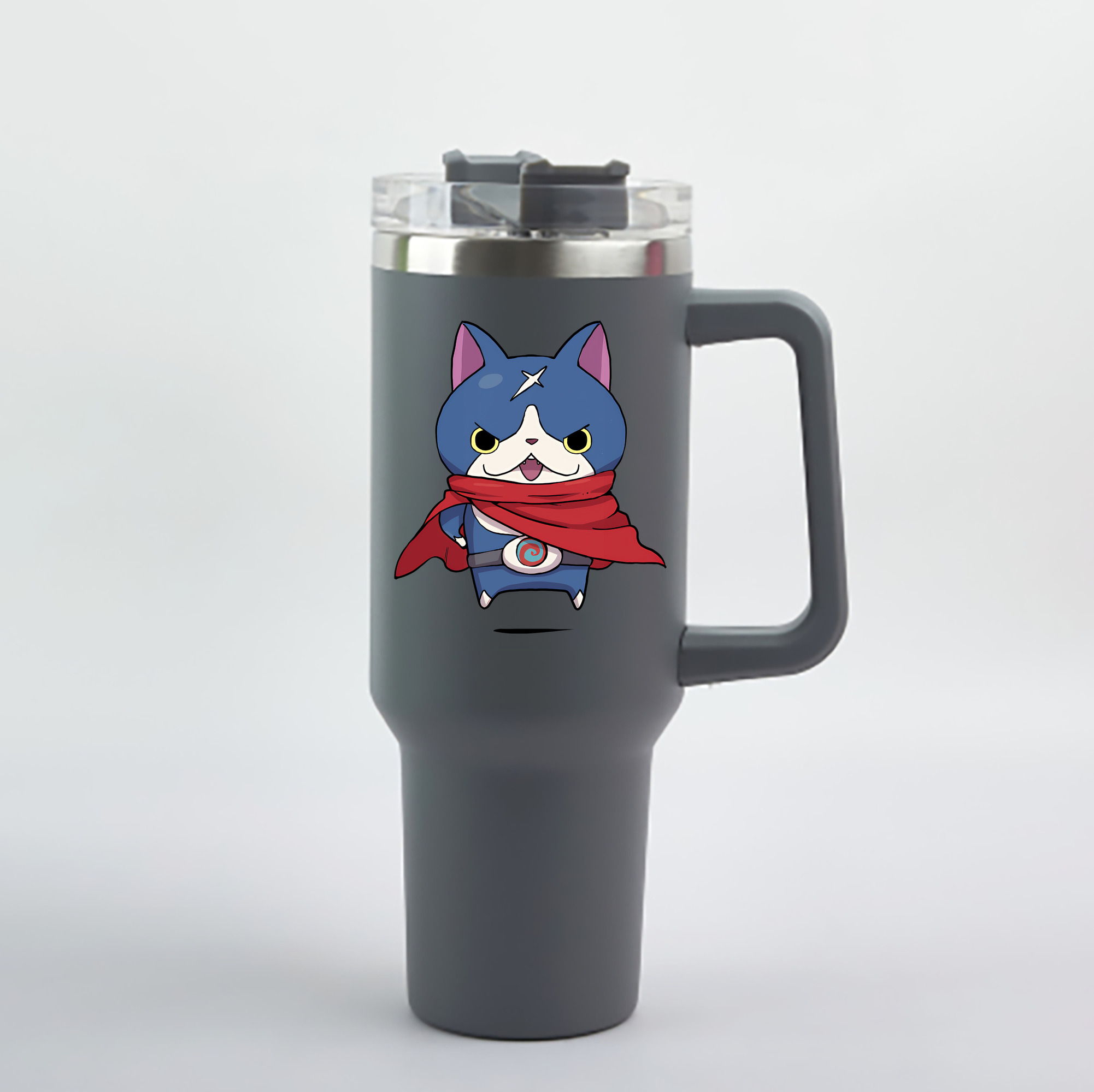 （画像用） 妖怪ウォッチ Yo-kai Watch 1200mL車用タンブラー - クリスタルステッカー（プラスチックストロー付き）