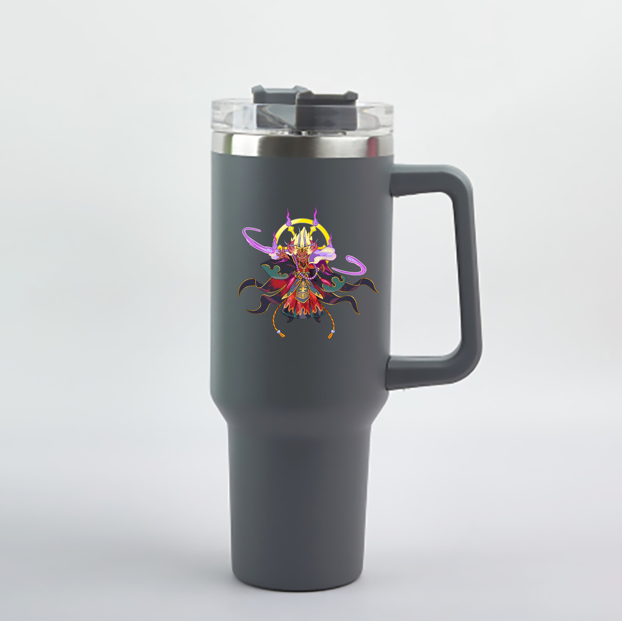 （画像用） 妖怪ウォッチ Yo-kai Watch 1200mL車用タンブラー - クリスタルステッカー（プラスチックストロー付き）