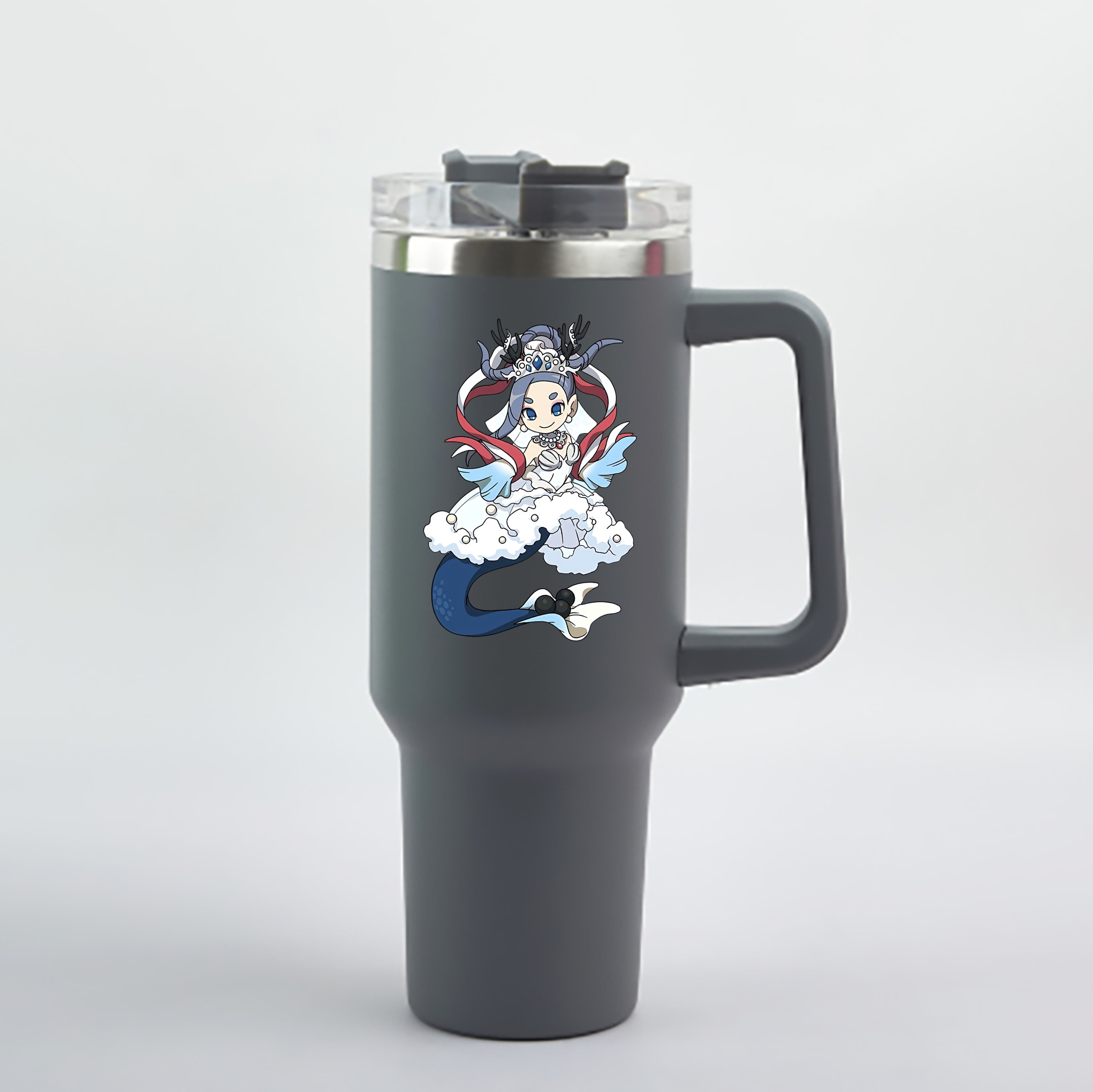 （画像用） 妖怪ウォッチ Yo-kai Watch 1200mL車用タンブラー - クリスタルステッカー（プラスチックストロー付き）
