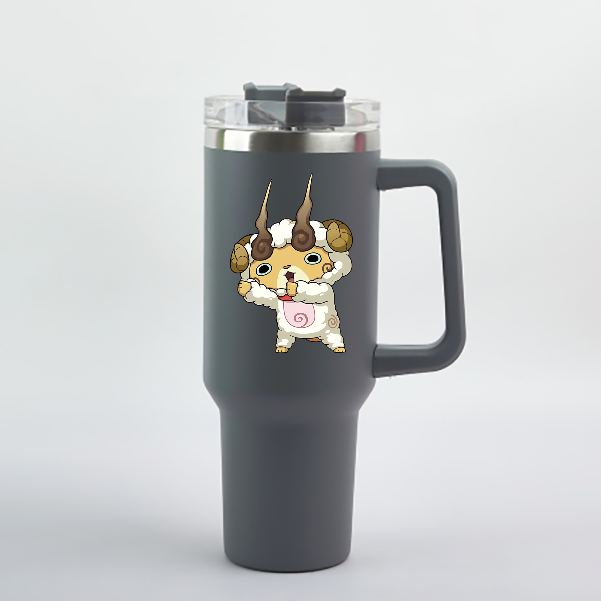 （画像用） 妖怪ウォッチ Yo-kai Watch 1200mL車用タンブラー - クリスタルステッカー（プラスチックストロー付き）