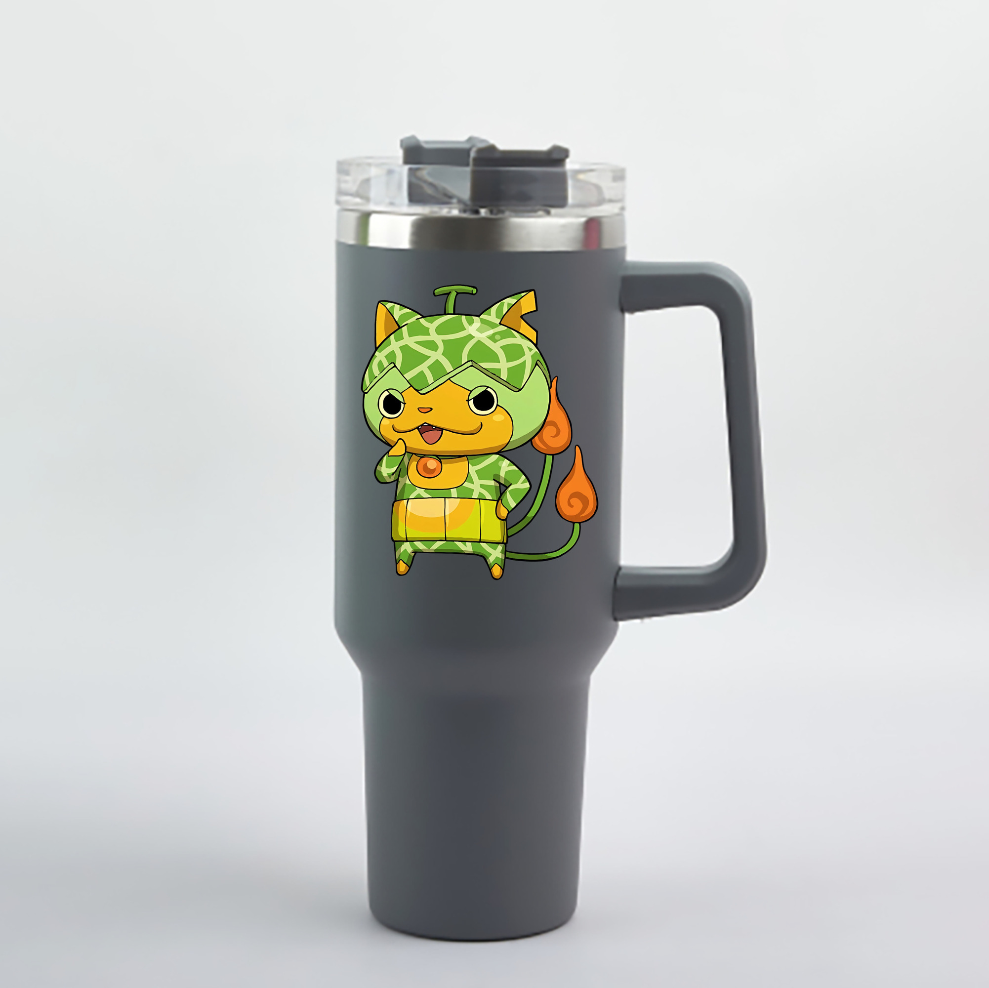 （画像用） 妖怪ウォッチ Yo-kai Watch 1200mL車用タンブラー - クリスタルステッカー（プラスチックストロー付き）