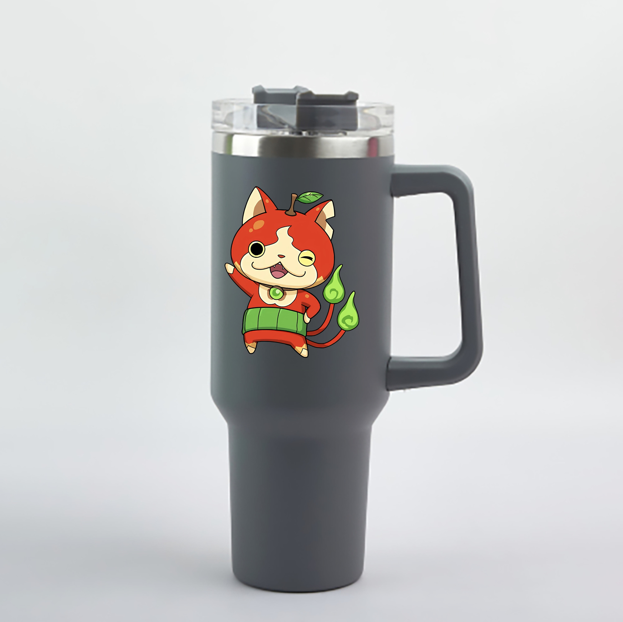（画像用） 妖怪ウォッチ Yo-kai Watch 1200mL車用タンブラー - クリスタルステッカー（プラスチックストロー付き）