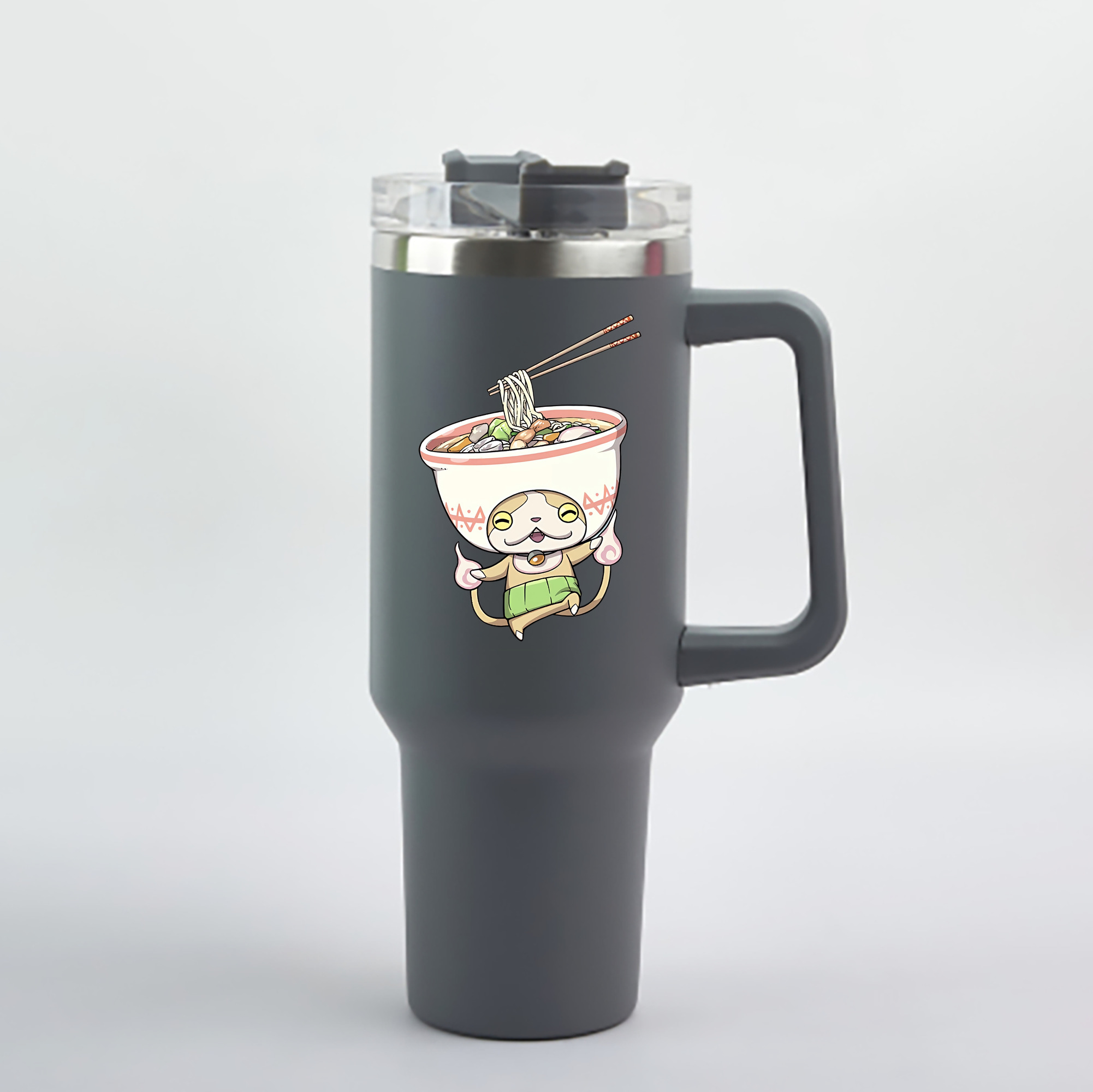 （画像用） 妖怪ウォッチ Yo-kai Watch 1200mL車用タンブラー - クリスタルステッカー（プラスチックストロー付き）