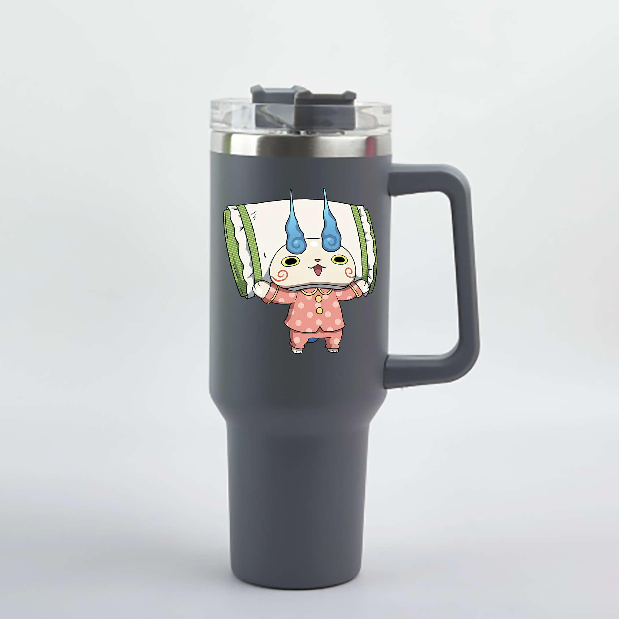 （画像用） 妖怪ウォッチ Yo-kai Watch 1200mL車用タンブラー - クリスタルステッカー（プラスチックストロー付き）