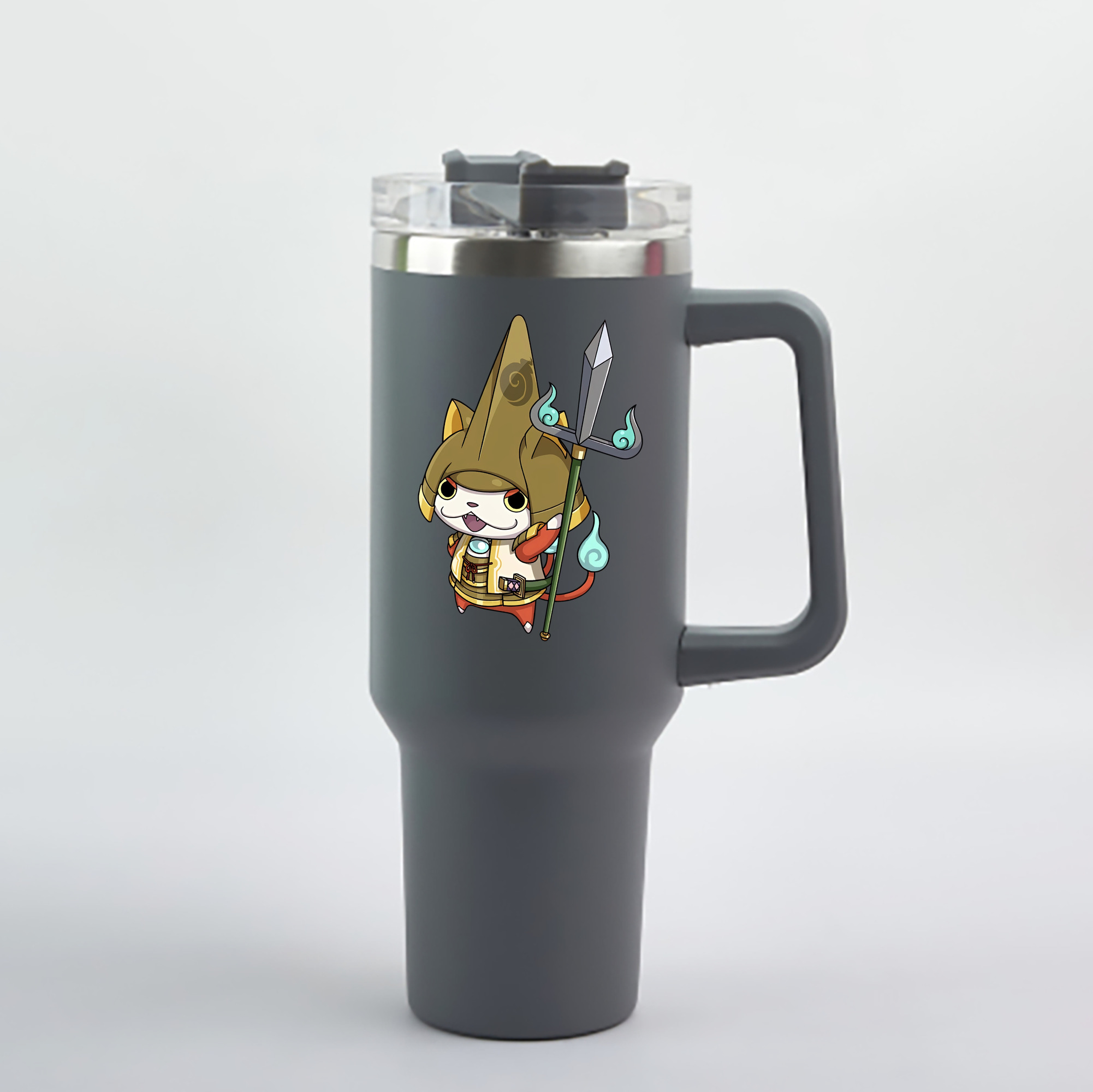 （画像用） 妖怪ウォッチ Yo-kai Watch 1200mL車用タンブラー - クリスタルステッカー（プラスチックストロー付き）