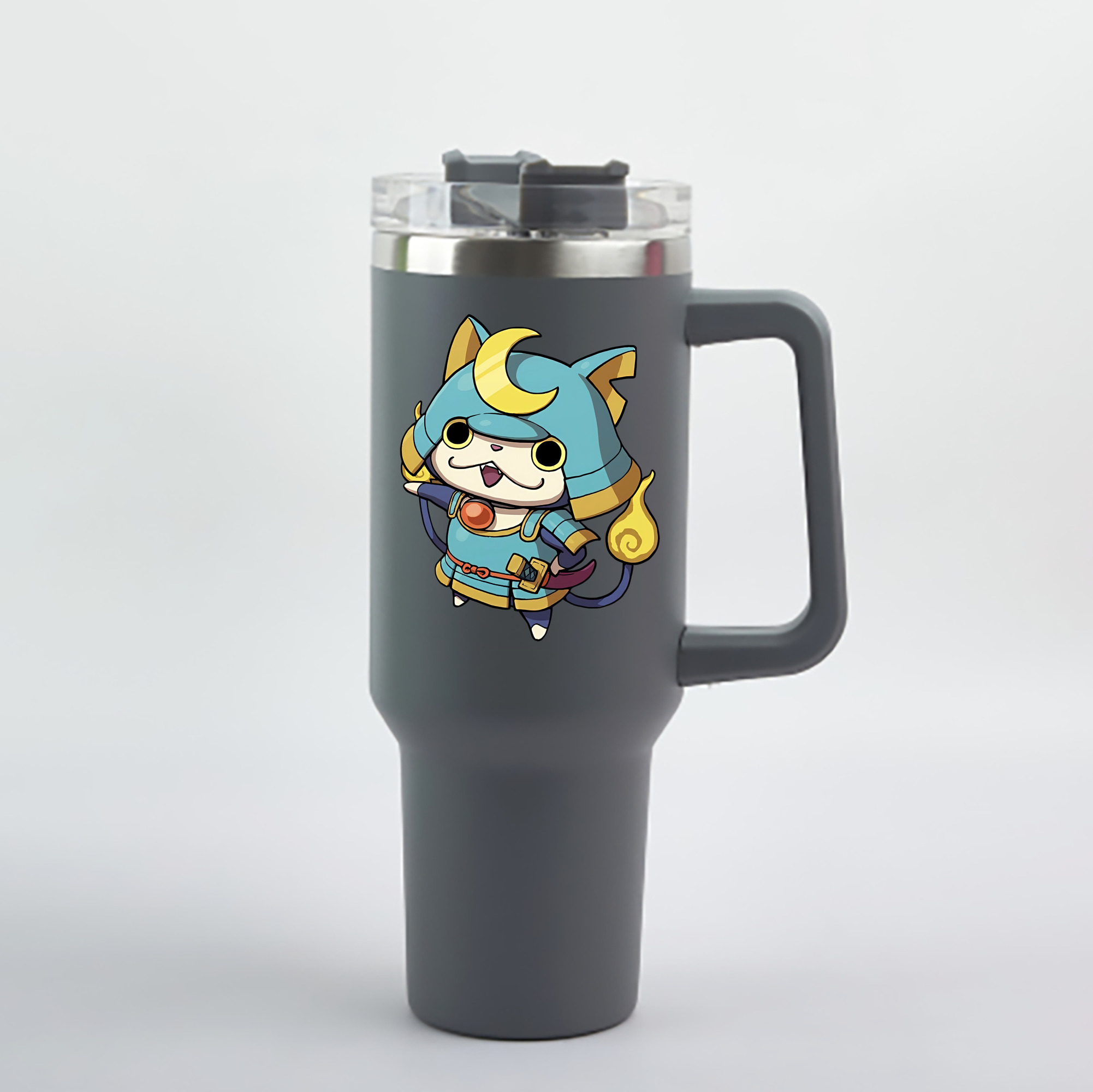 （画像用） 妖怪ウォッチ Yo-kai Watch 1200mL車用タンブラー - クリスタルステッカー（プラスチックストロー付き）