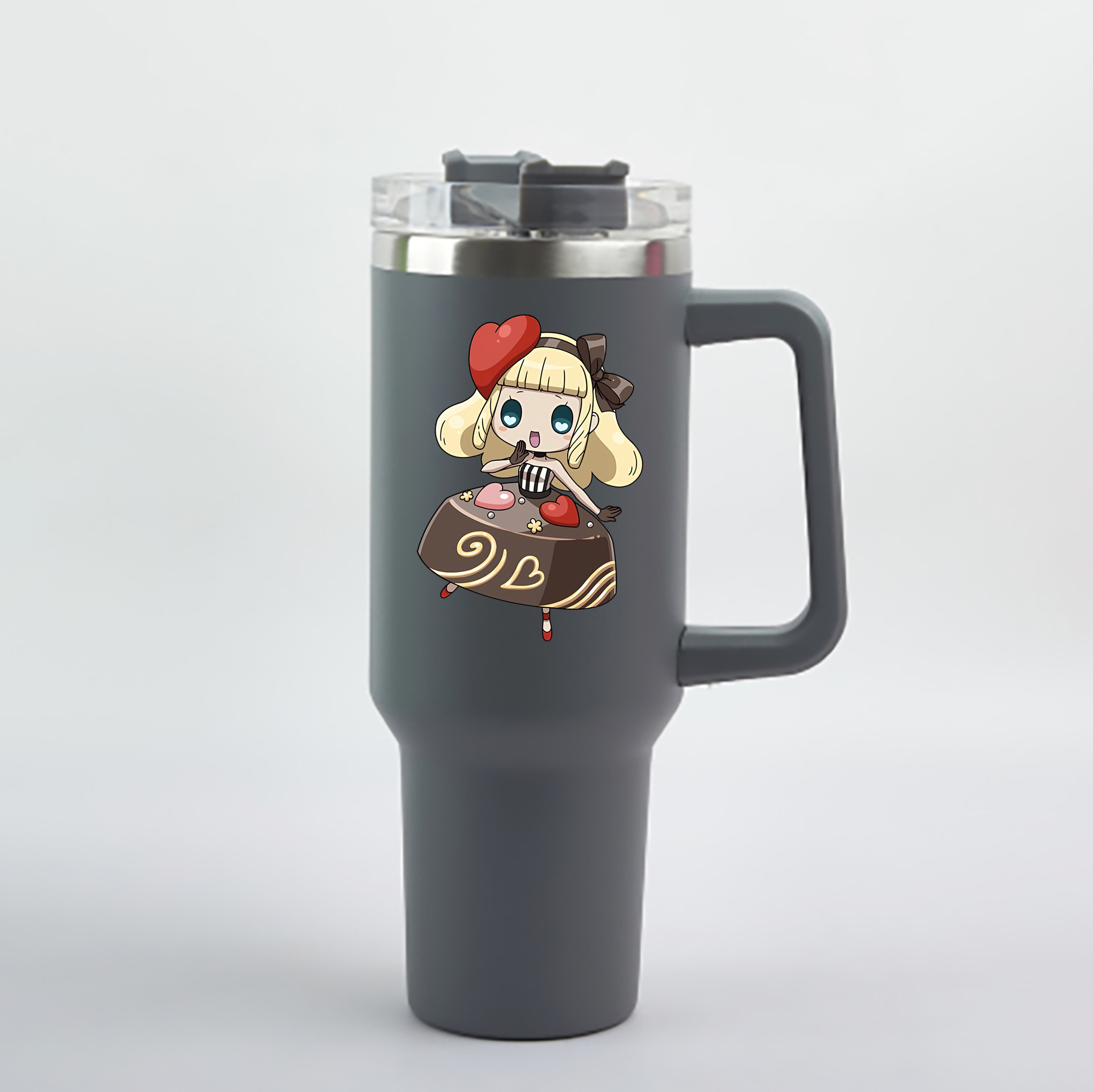 （画像用） 妖怪ウォッチ Yo-kai Watch 1200mL車用タンブラー - クリスタルステッカー（プラスチックストロー付き）