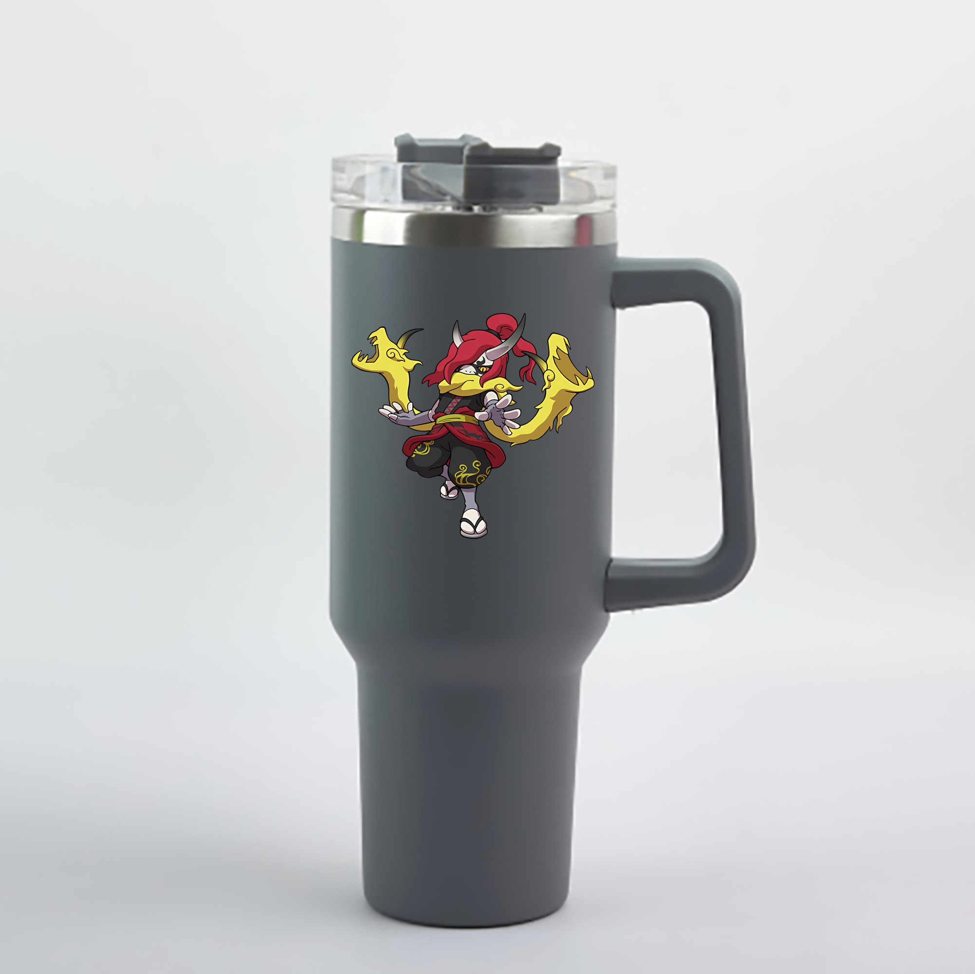 （画像用） 妖怪ウォッチ Yo-kai Watch 1200mL車用タンブラー - クリスタルステッカー（プラスチックストロー付き）