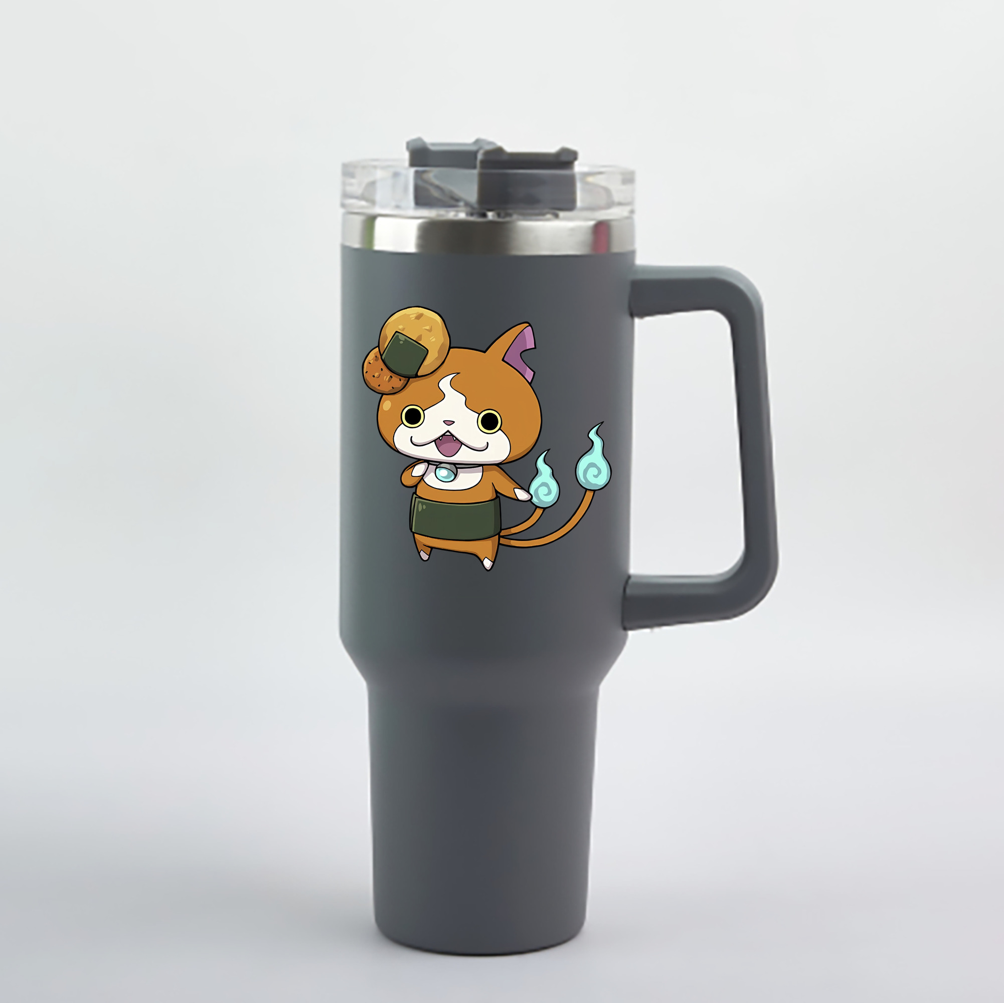 （画像用） 妖怪ウォッチ Yo-kai Watch 1200mL車用タンブラー - クリスタルステッカー（プラスチックストロー付き）
