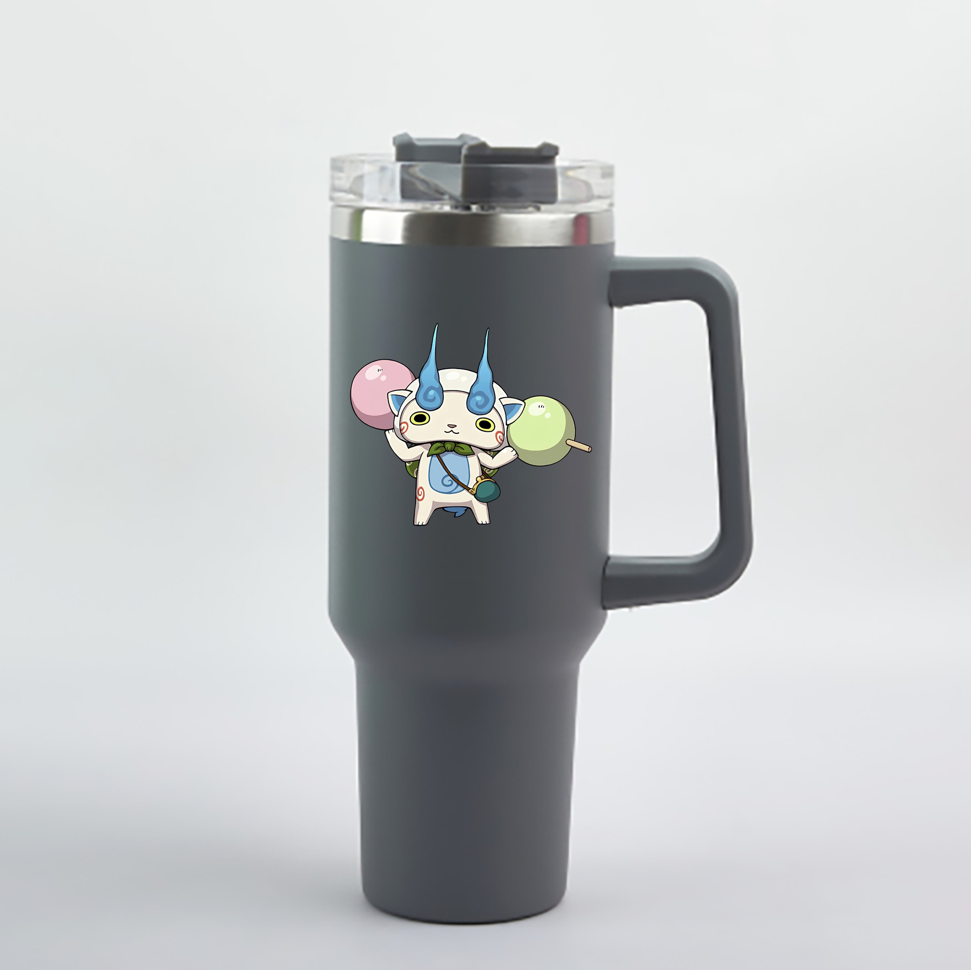 （画像用） 妖怪ウォッチ Yo-kai Watch 1200mL車用タンブラー - クリスタルステッカー（プラスチックストロー付き）