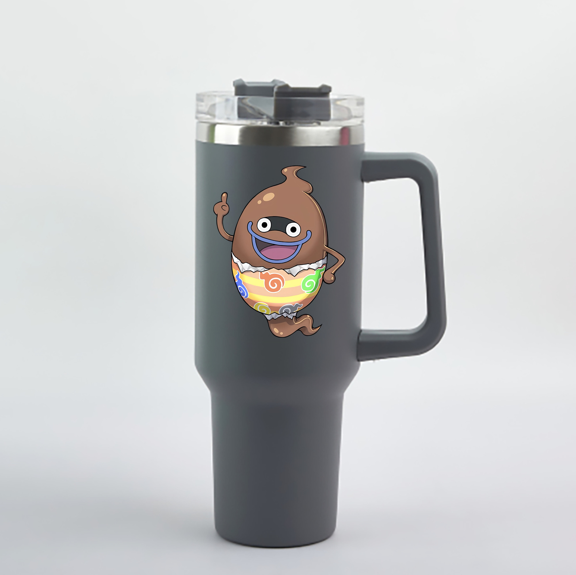 （画像用） 妖怪ウォッチ Yo-kai Watch 1200mL車用タンブラー - クリスタルステッカー（プラスチックストロー付き）