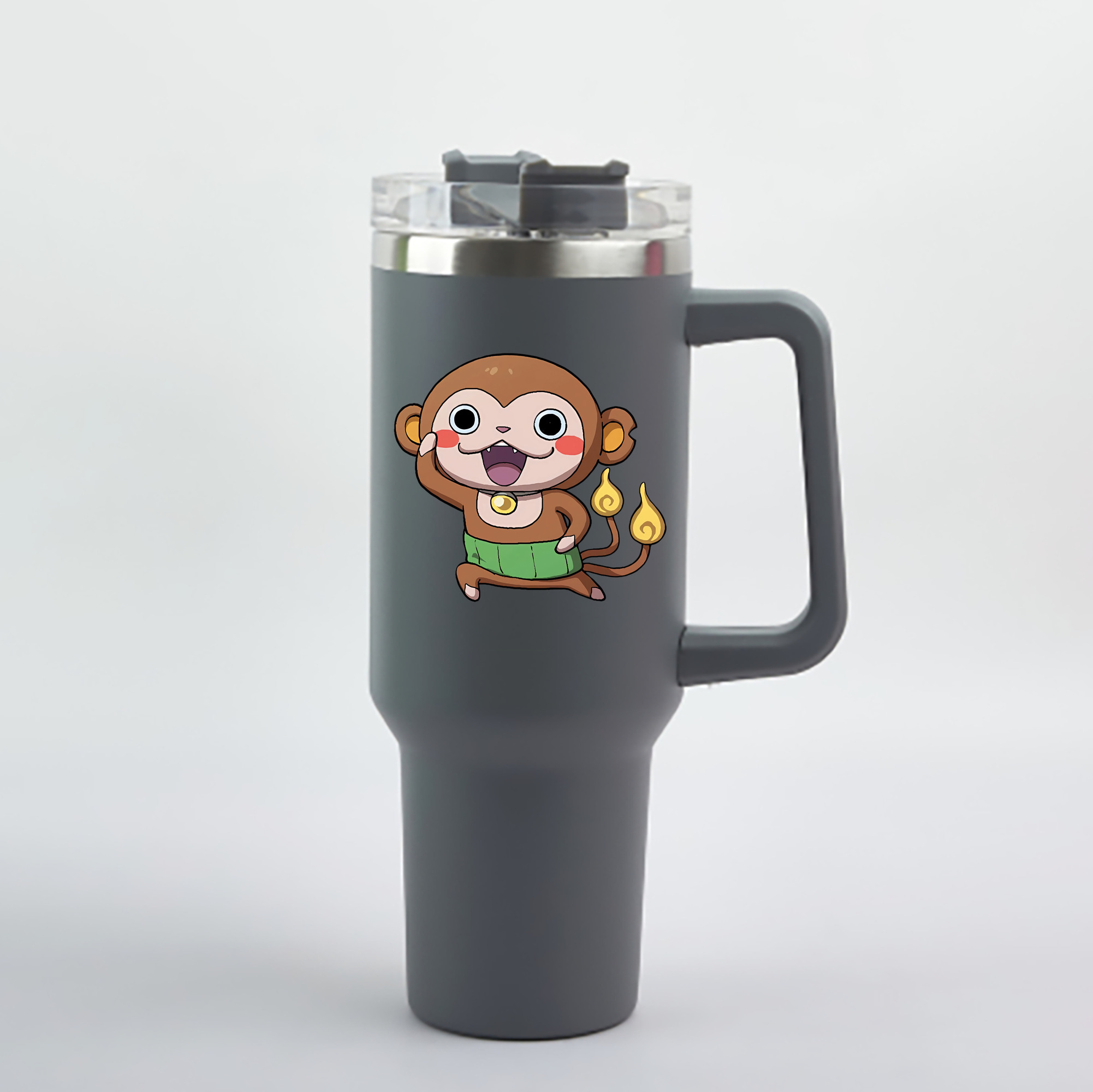 （画像用） 妖怪ウォッチ Yo-kai Watch 1200mL車用タンブラー - クリスタルステッカー（プラスチックストロー付き）