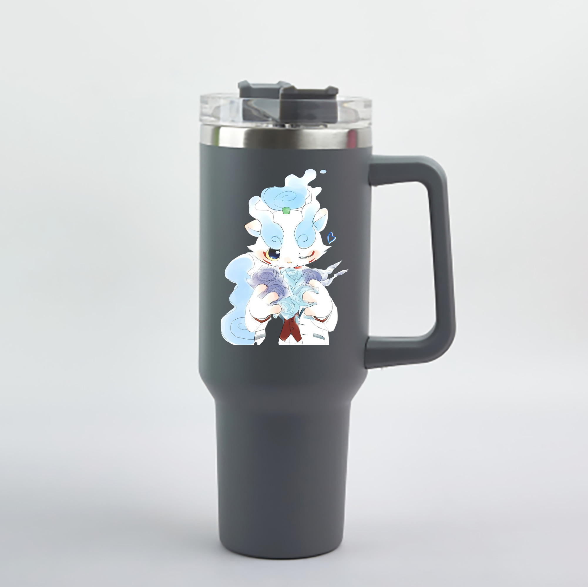 （画像用） 妖怪ウォッチ Yo-kai Watch 1200mL車用タンブラー - クリスタルステッカー（プラスチックストロー付き）