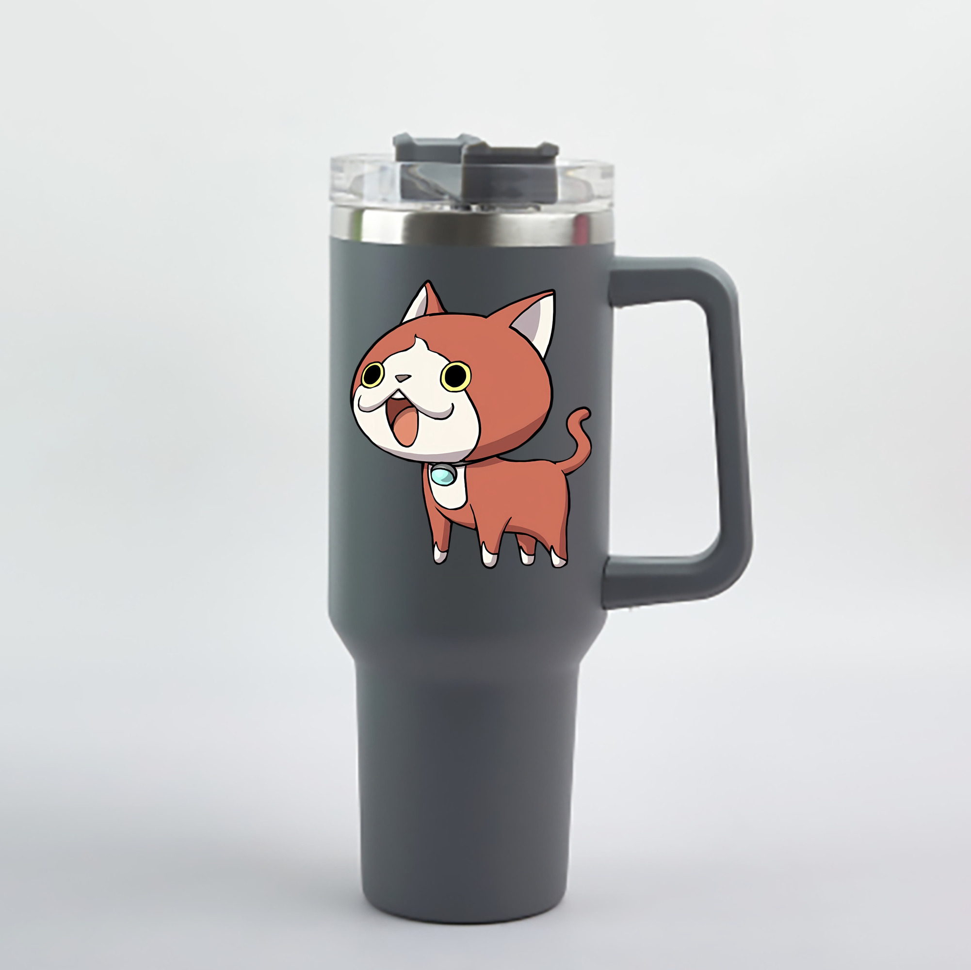 （画像用） 妖怪ウォッチ Yo-kai Watch 1200mL車用タンブラー - クリスタルステッカー（プラスチックストロー付き）