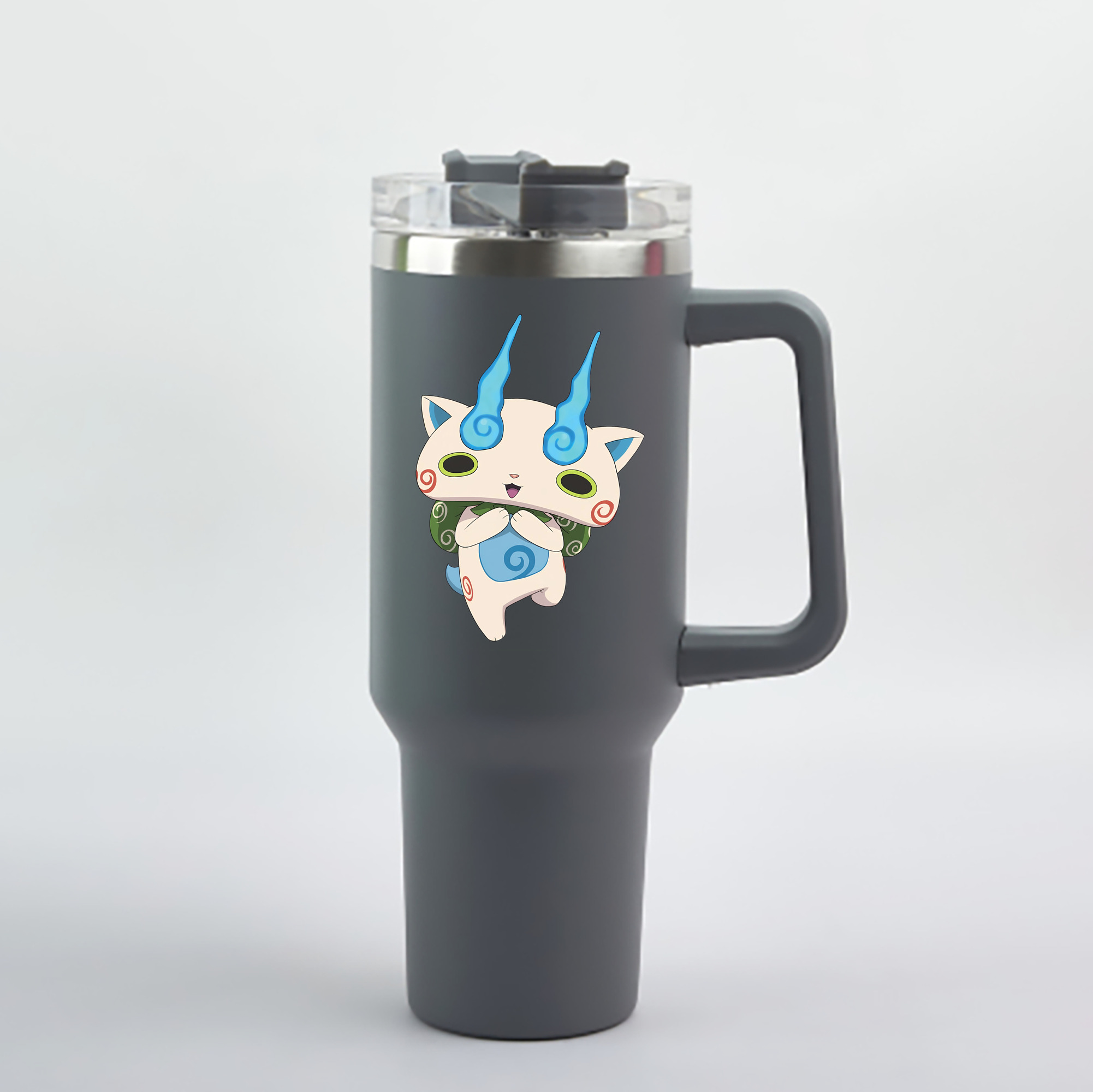 （画像用） 妖怪ウォッチ Yo-kai Watch 1200mL車用タンブラー - クリスタルステッカー（プラスチックストロー付き）
