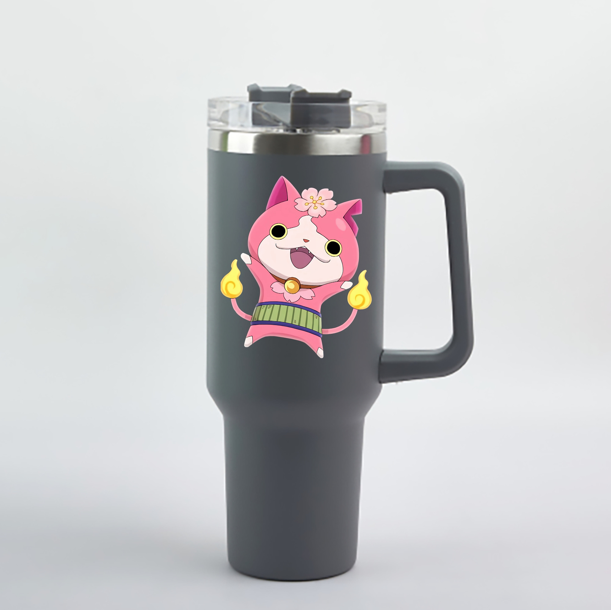 （画像用） 妖怪ウォッチ Yo-kai Watch 1200mL車用タンブラー - クリスタルステッカー（プラスチックストロー付き）