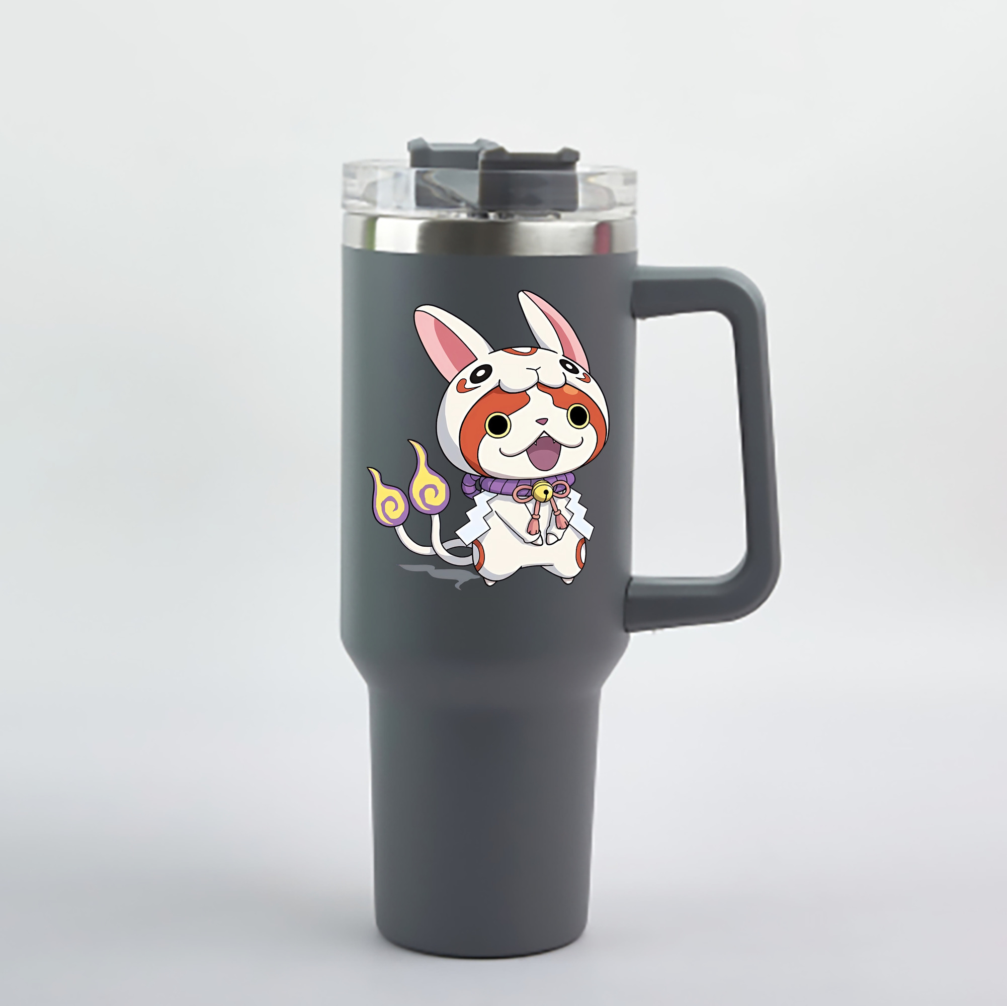（画像用） 妖怪ウォッチ Yo-kai Watch 1200mL車用タンブラー - クリスタルステッカー（プラスチックストロー付き）