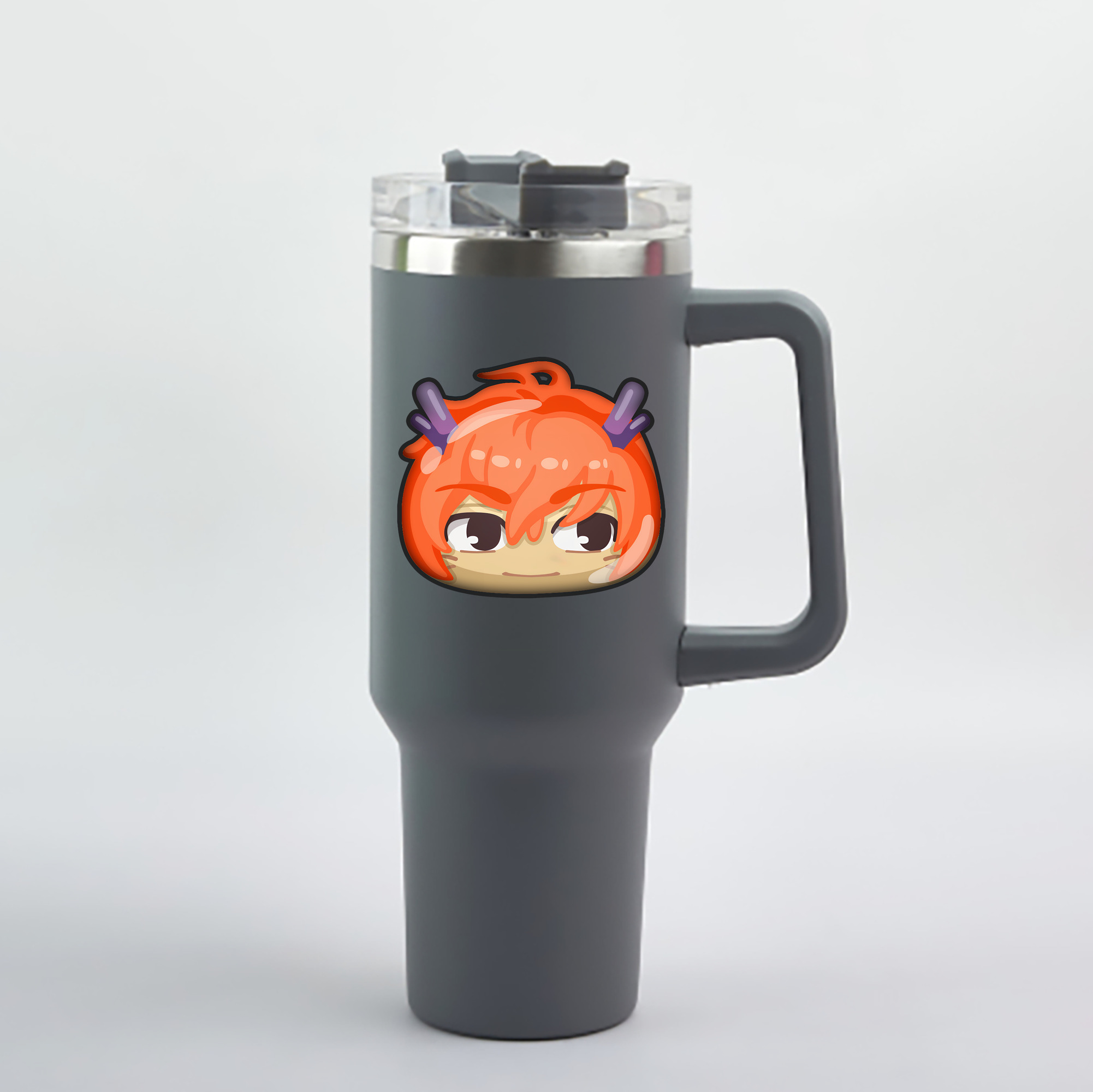 （画像用） 妖怪ウォッチ Yo-kai Watch 1200mL車用タンブラー - クリスタルステッカー（プラスチックストロー付き）