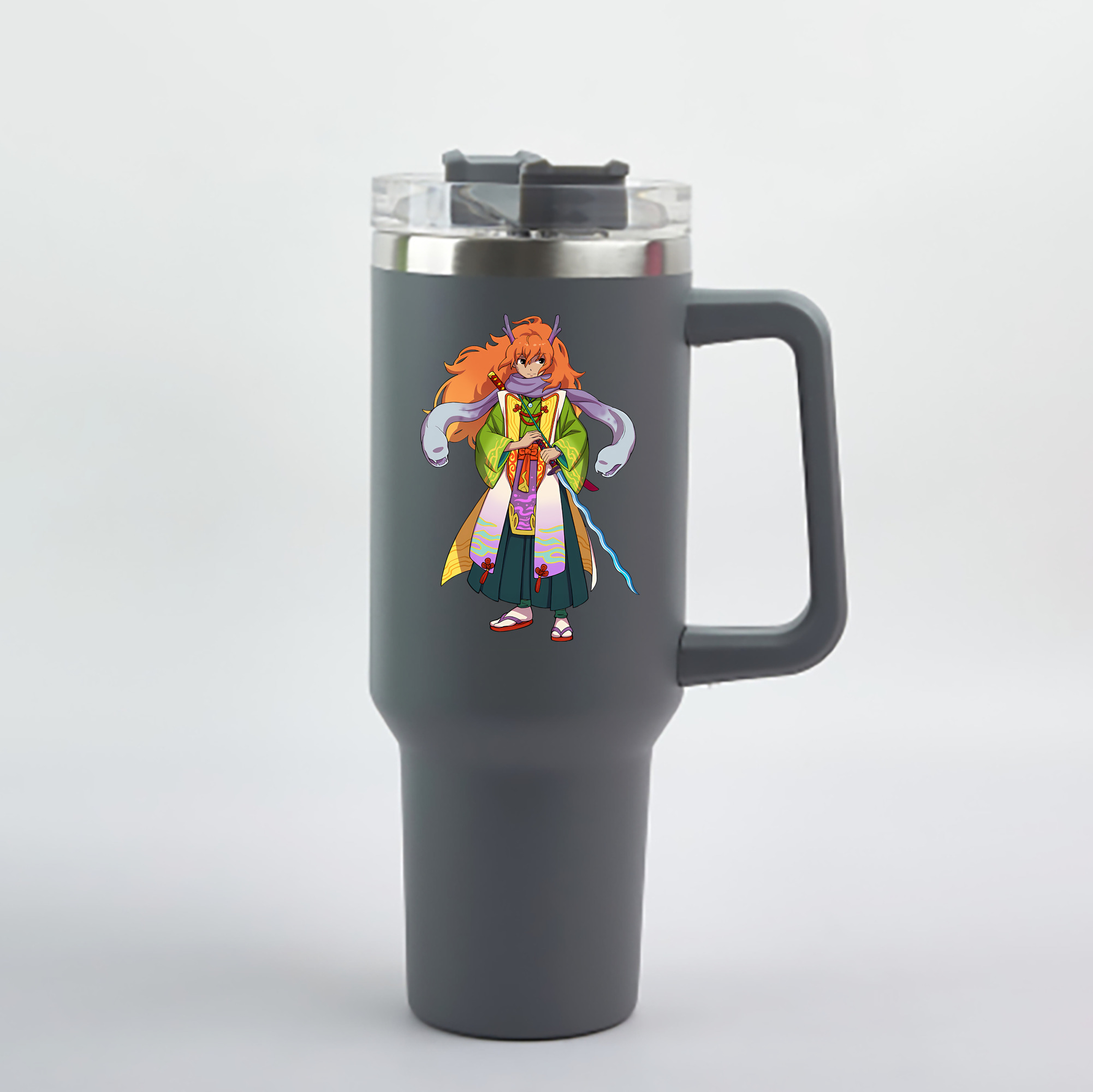 （画像用） 妖怪ウォッチ Yo-kai Watch 1200mL車用タンブラー - クリスタルステッカー（プラスチックストロー付き）