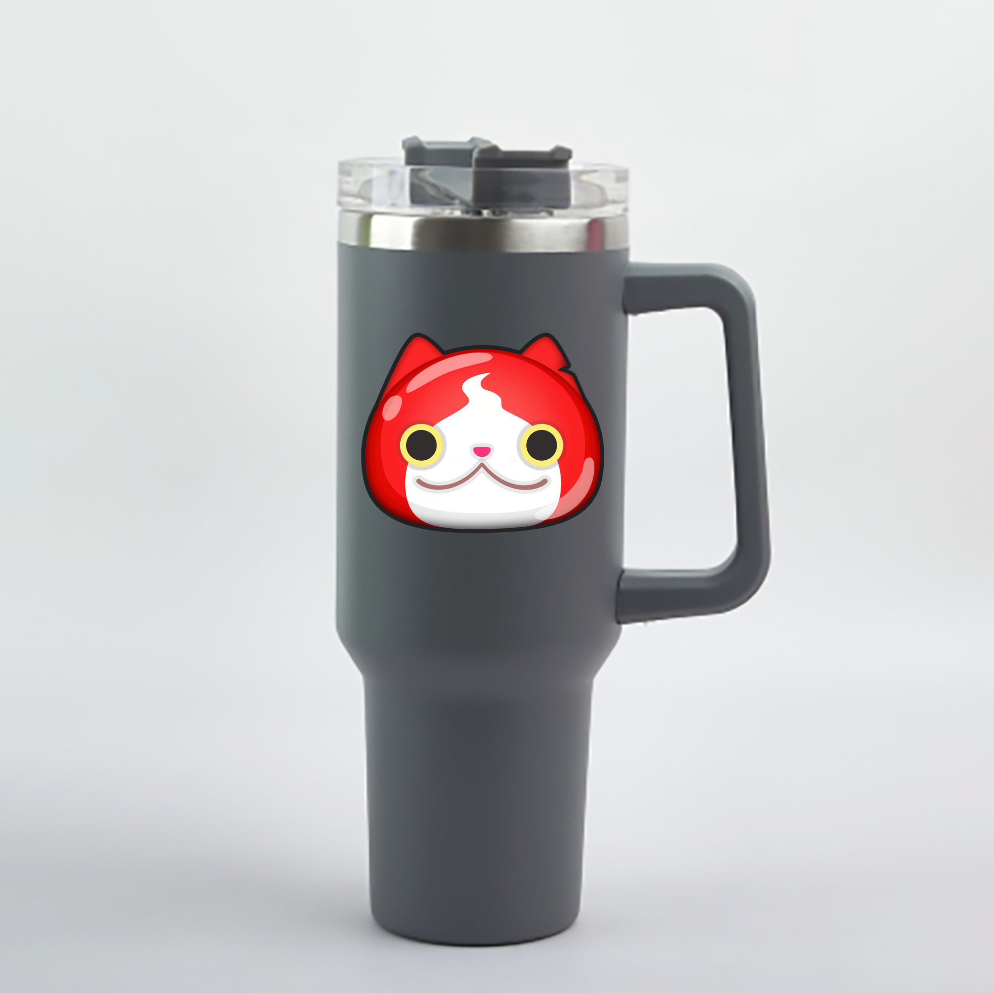 （画像用） 妖怪ウォッチ Yo-kai Watch 1200mL車用タンブラー - クリスタルステッカー（プラスチックストロー付き）