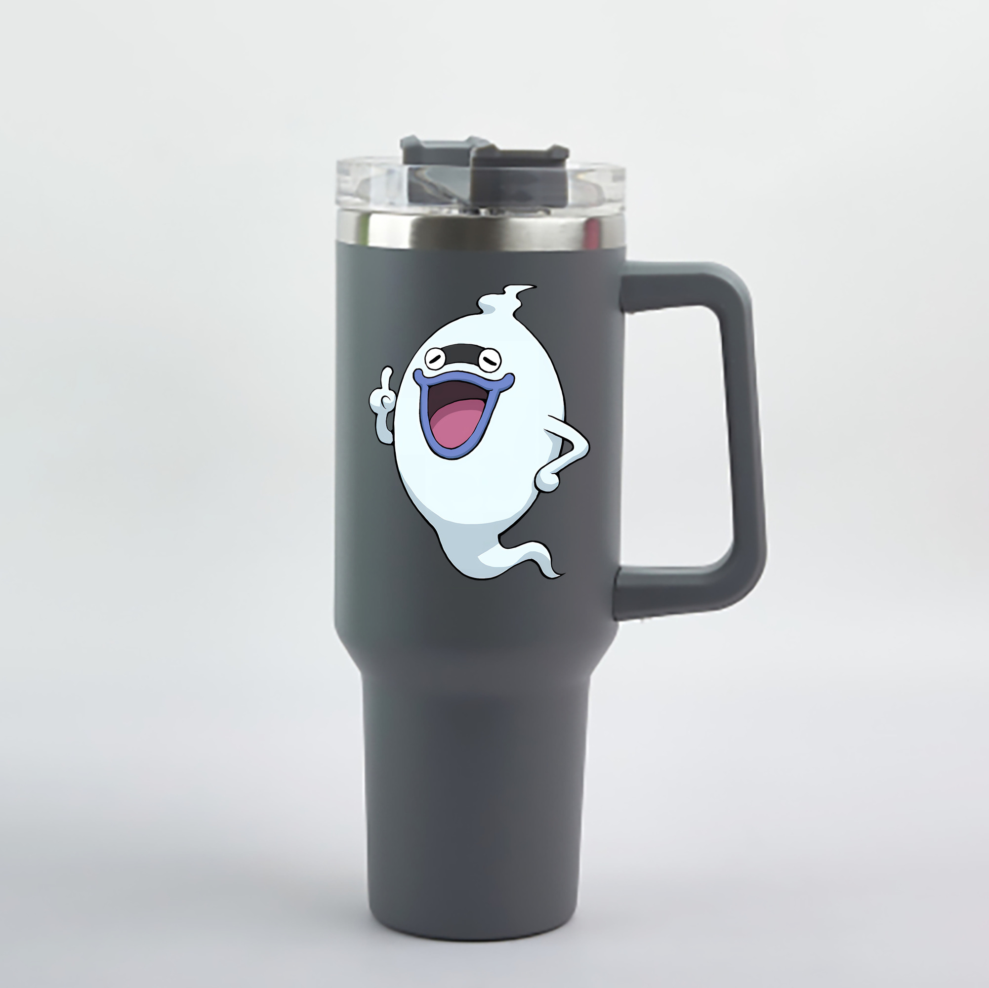 （画像用） 妖怪ウォッチ Yo-kai Watch 1200mL車用タンブラー - クリスタルステッカー（プラスチックストロー付き）