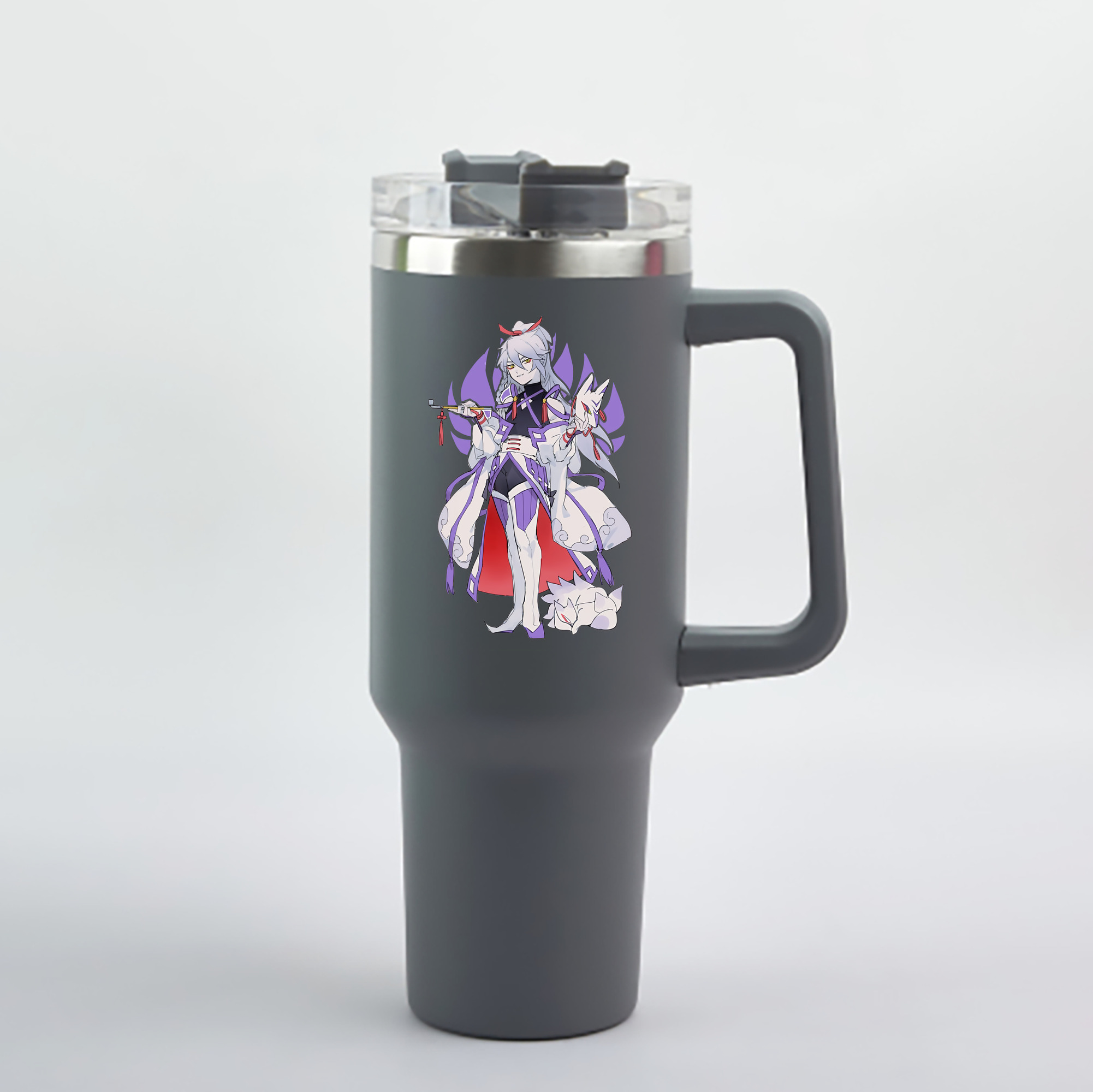 （画像用） 妖怪ウォッチ Yo-kai Watch 1200mL車用タンブラー - クリスタルステッカー（プラスチックストロー付き）