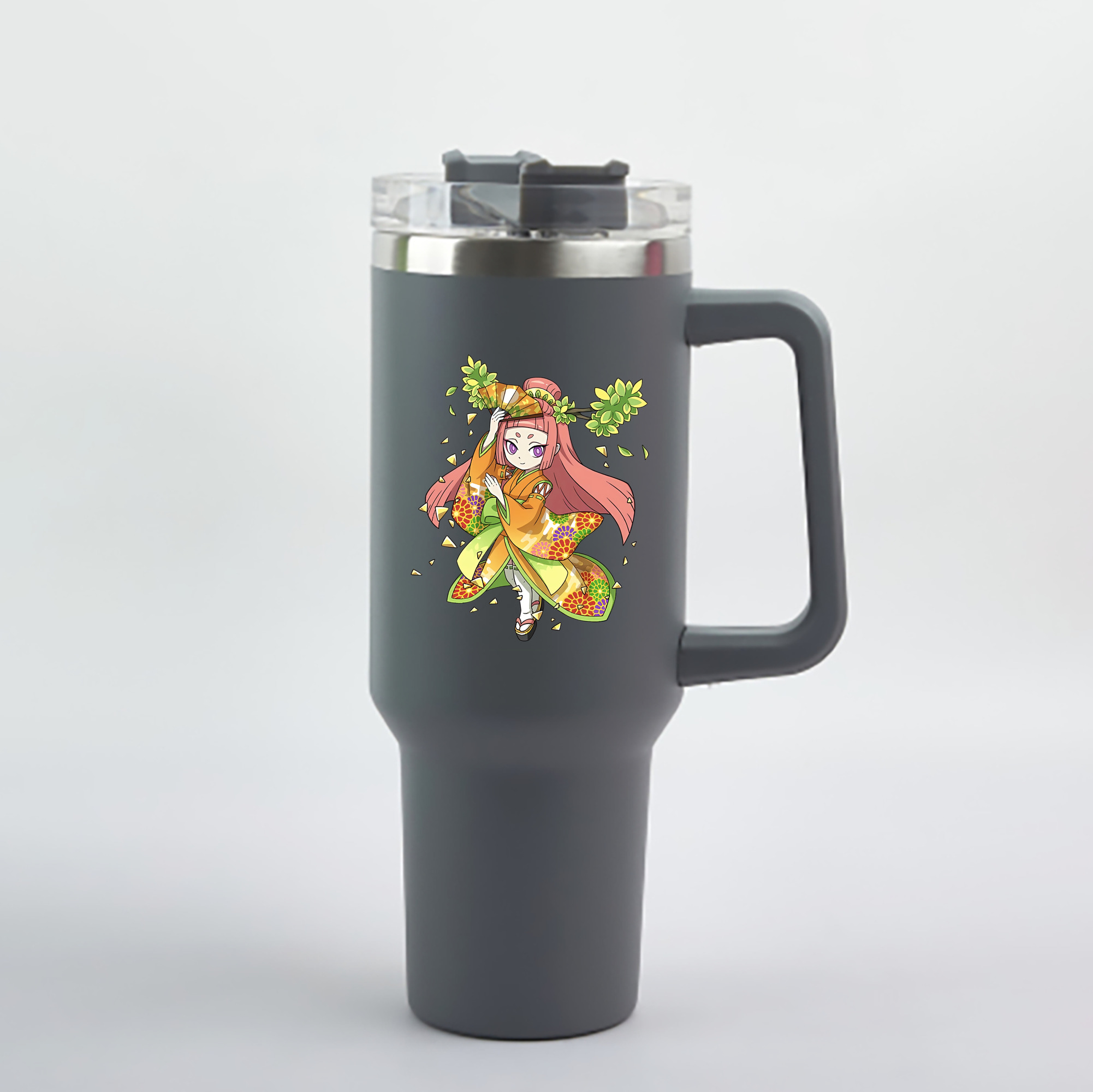 （画像用） 妖怪ウォッチ Yo-kai Watch 1200mL車用タンブラー - クリスタルステッカー（プラスチックストロー付き）