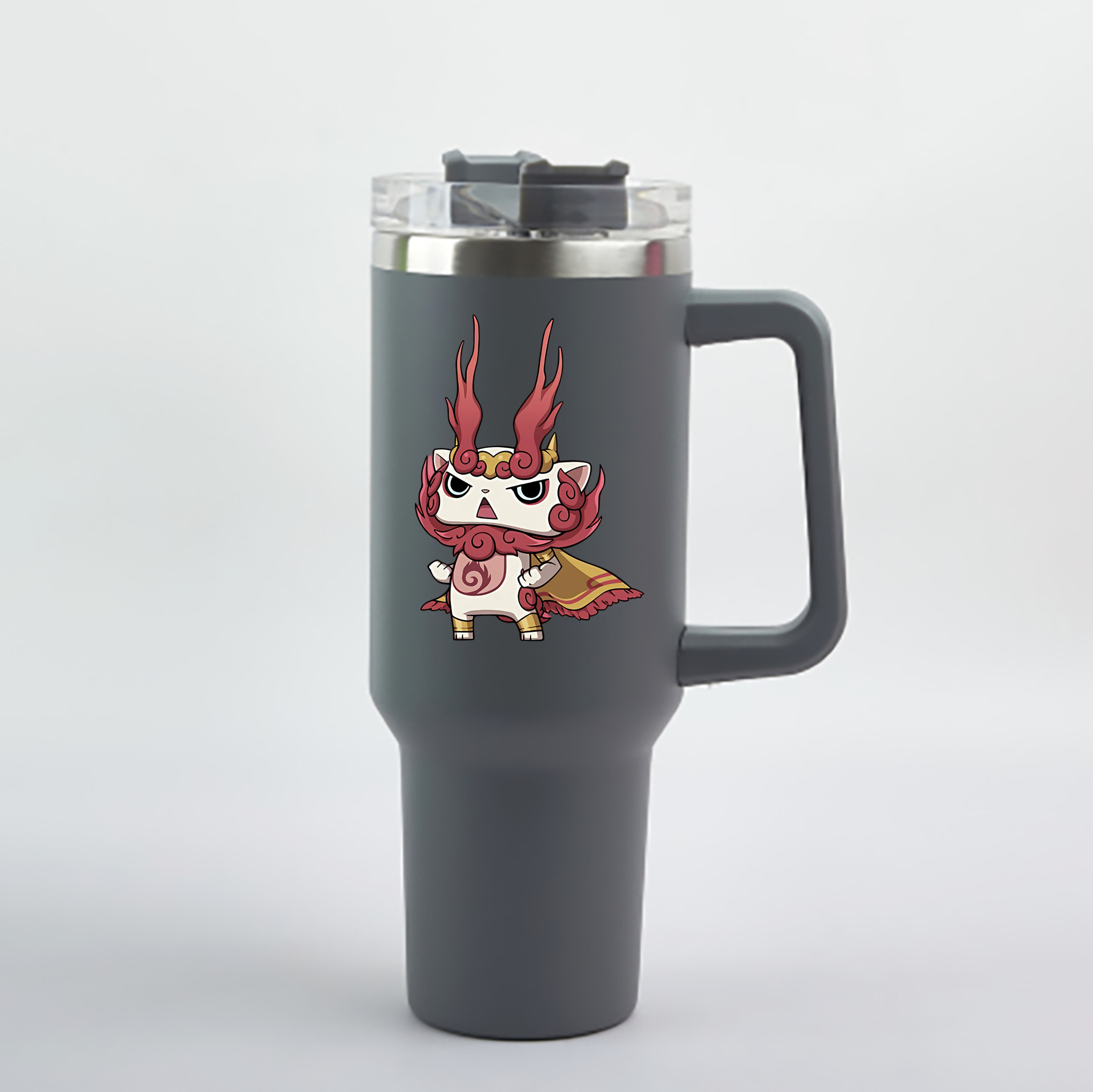（画像用） 妖怪ウォッチ Yo-kai Watch 1200mL車用タンブラー - クリスタルステッカー（プラスチックストロー付き）