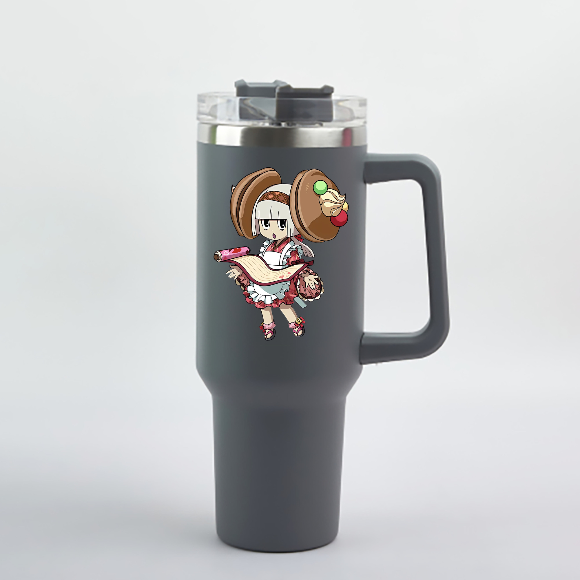 （画像用） 妖怪ウォッチ Yo-kai Watch 1200mL車用タンブラー - クリスタルステッカー（プラスチックストロー付き）
