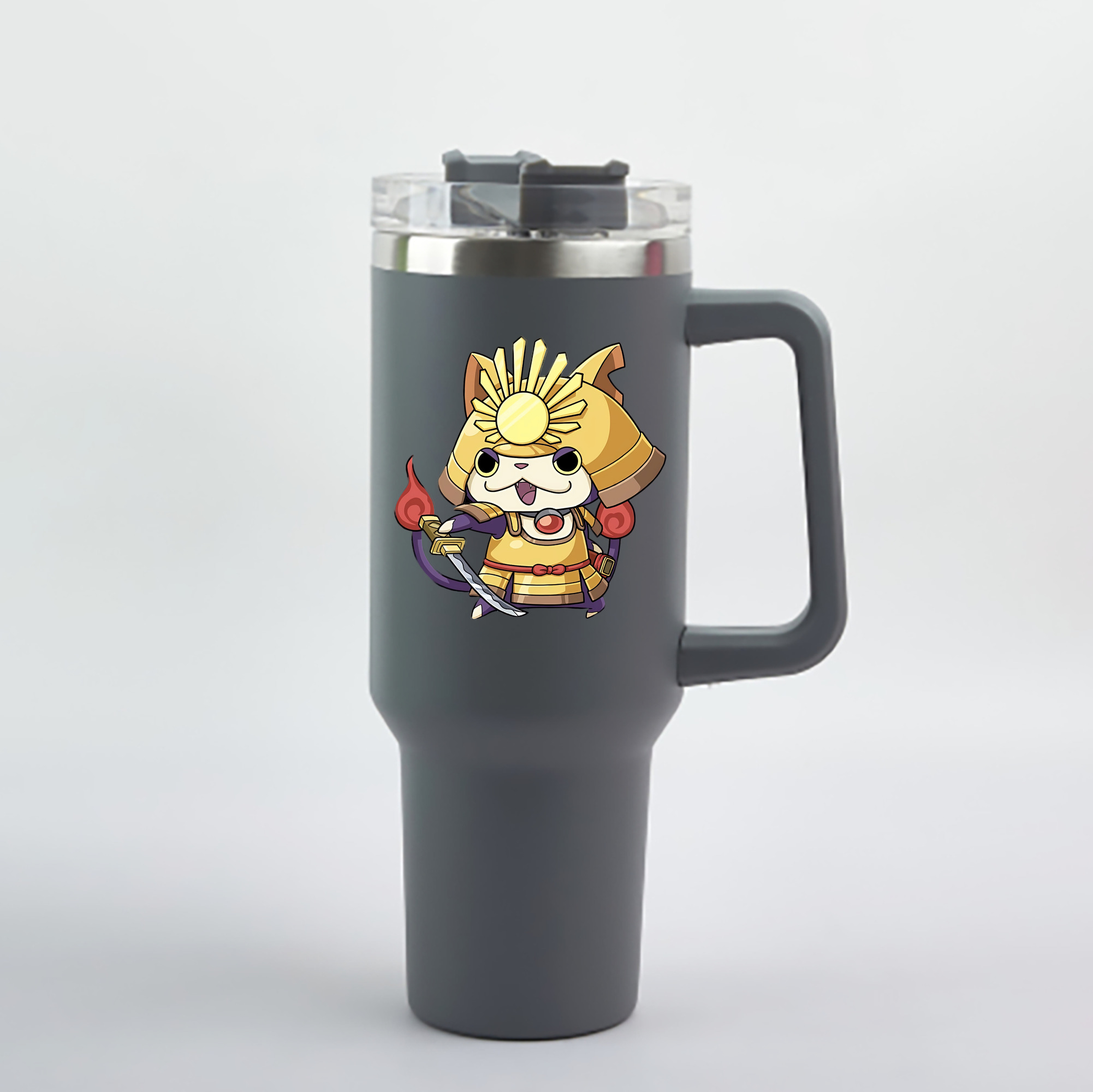 （画像用） 妖怪ウォッチ Yo-kai Watch 1200mL車用タンブラー - クリスタルステッカー（プラスチックストロー付き）