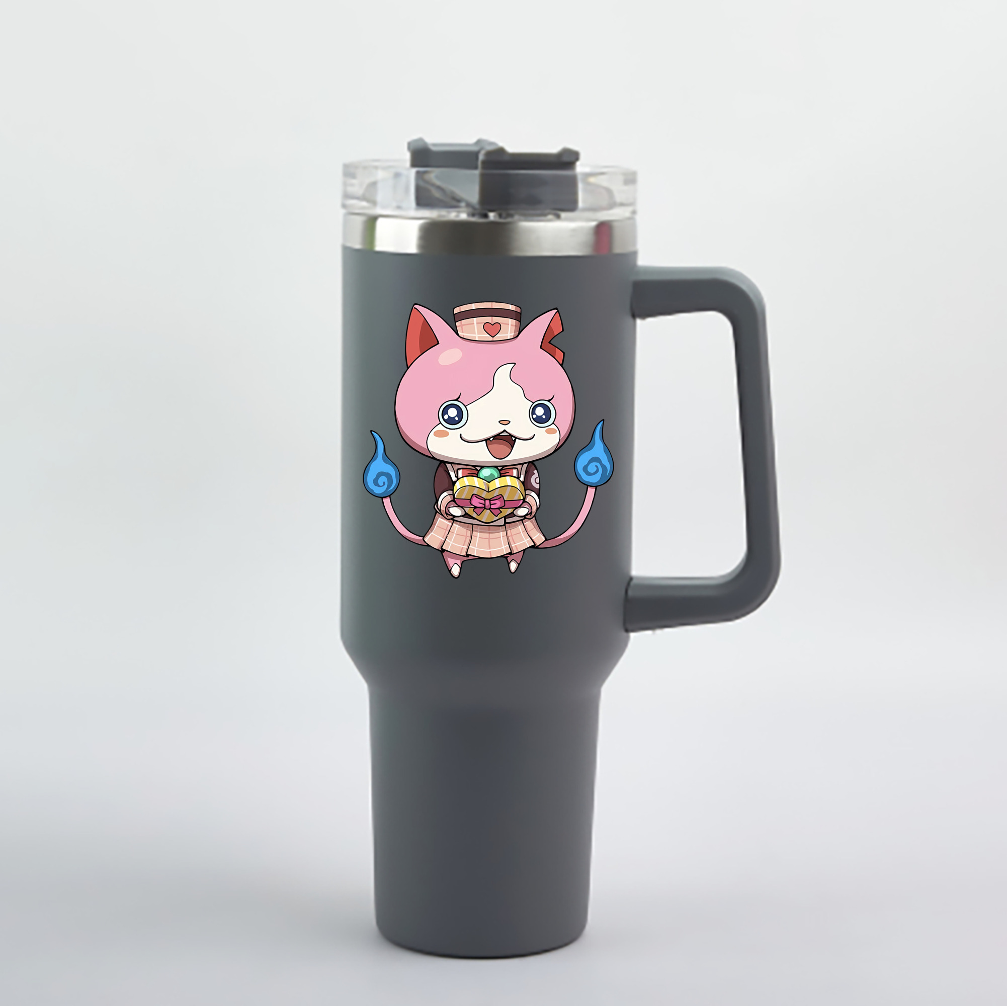 （画像用） 妖怪ウォッチ Yo-kai Watch 1200mL車用タンブラー - クリスタルステッカー（プラスチックストロー付き）