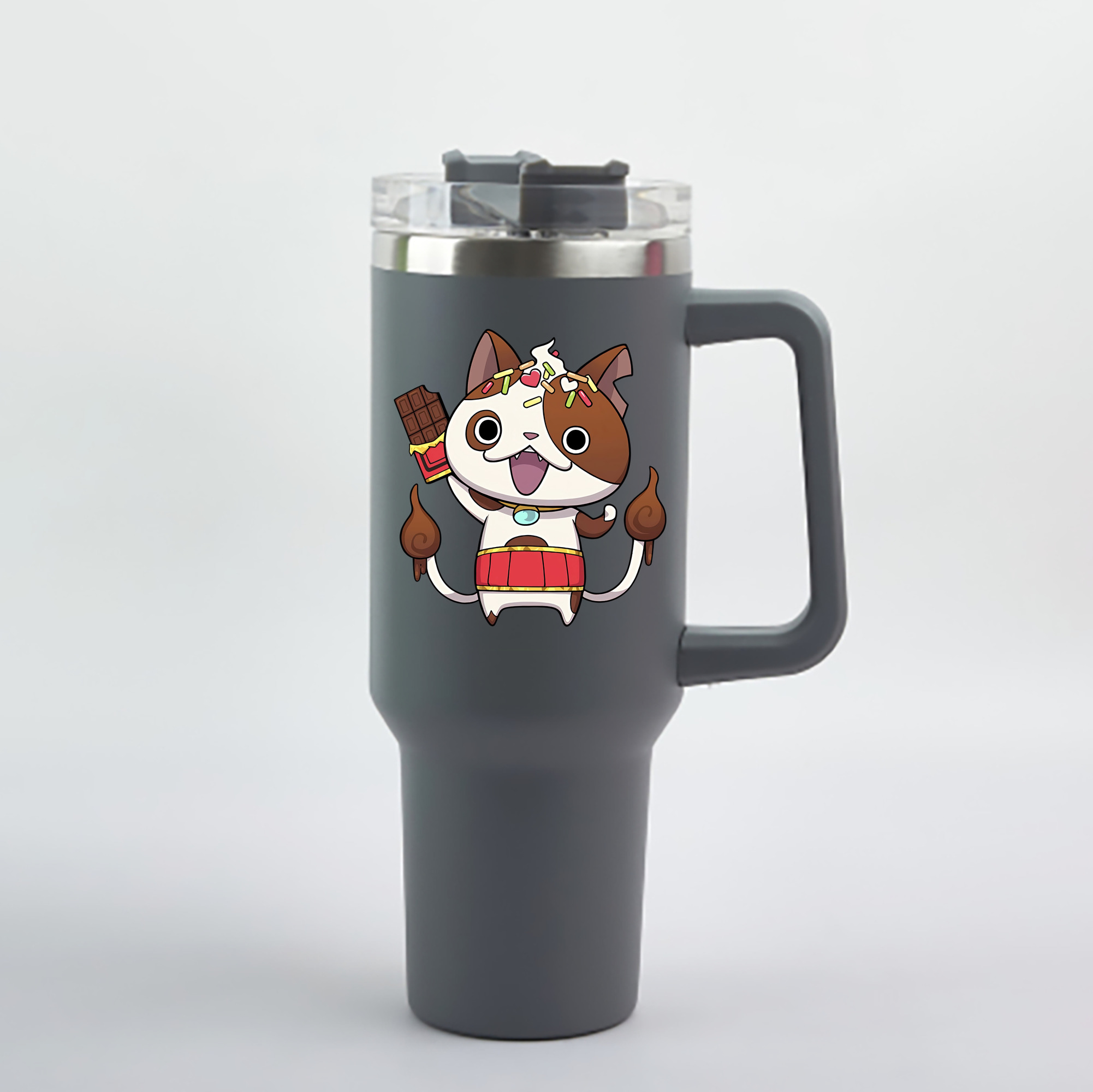 （画像用） 妖怪ウォッチ Yo-kai Watch 1200mL車用タンブラー - クリスタルステッカー（プラスチックストロー付き）