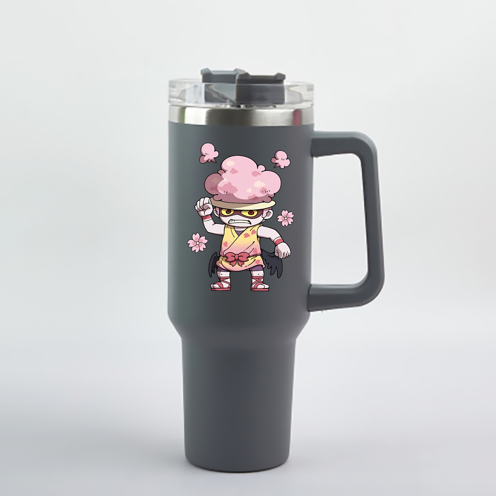（画像用） 妖怪ウォッチ Yo-kai Watch 1200mL車用タンブラー - クリスタルステッカー（プラスチックストロー付き）