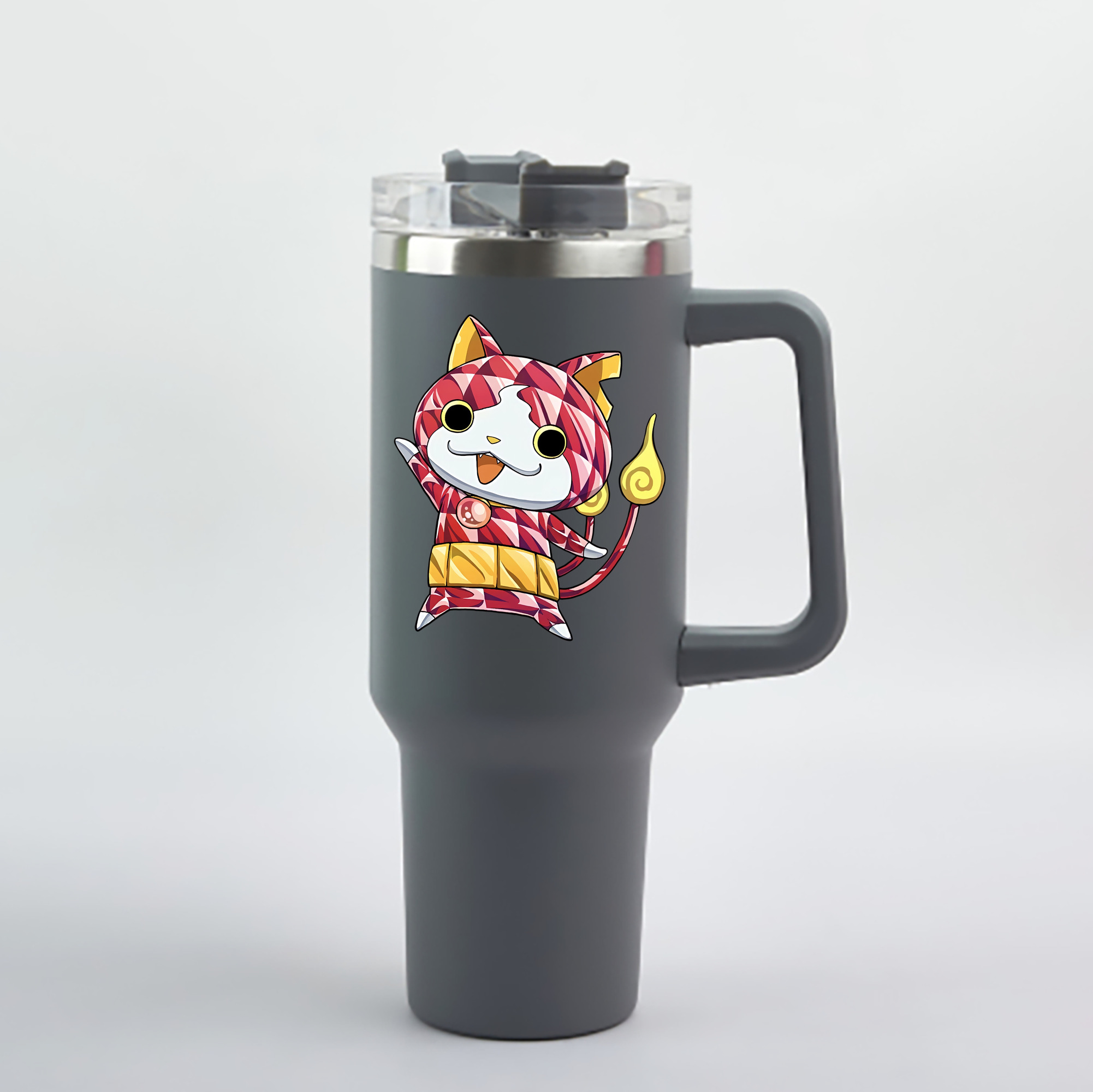 （画像用） 妖怪ウォッチ Yo-kai Watch 1200mL車用タンブラー - クリスタルステッカー（プラスチックストロー付き）