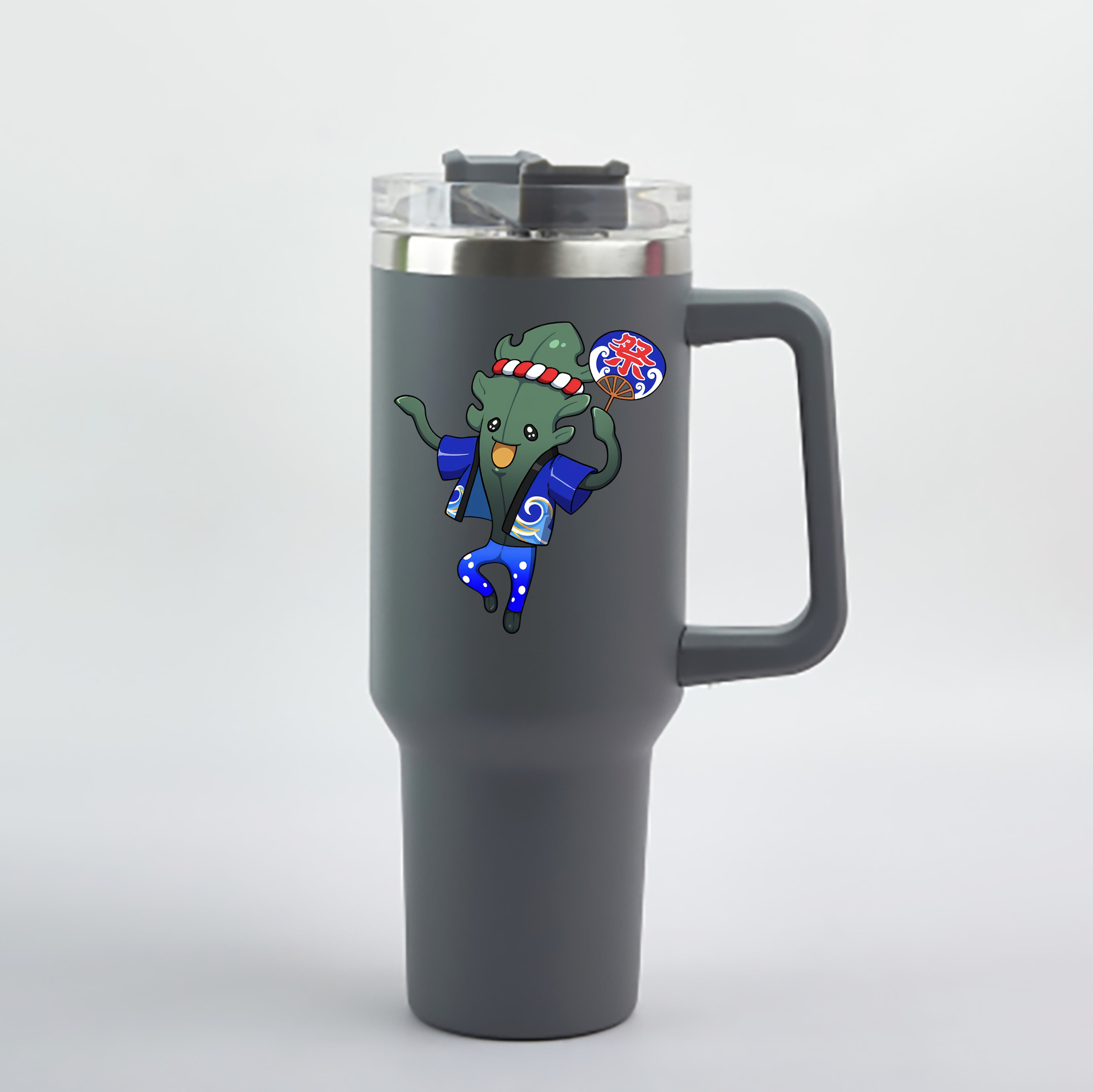 （画像用） 妖怪ウォッチ Yo-kai Watch 1200mL車用タンブラー - クリスタルステッカー（プラスチックストロー付き）