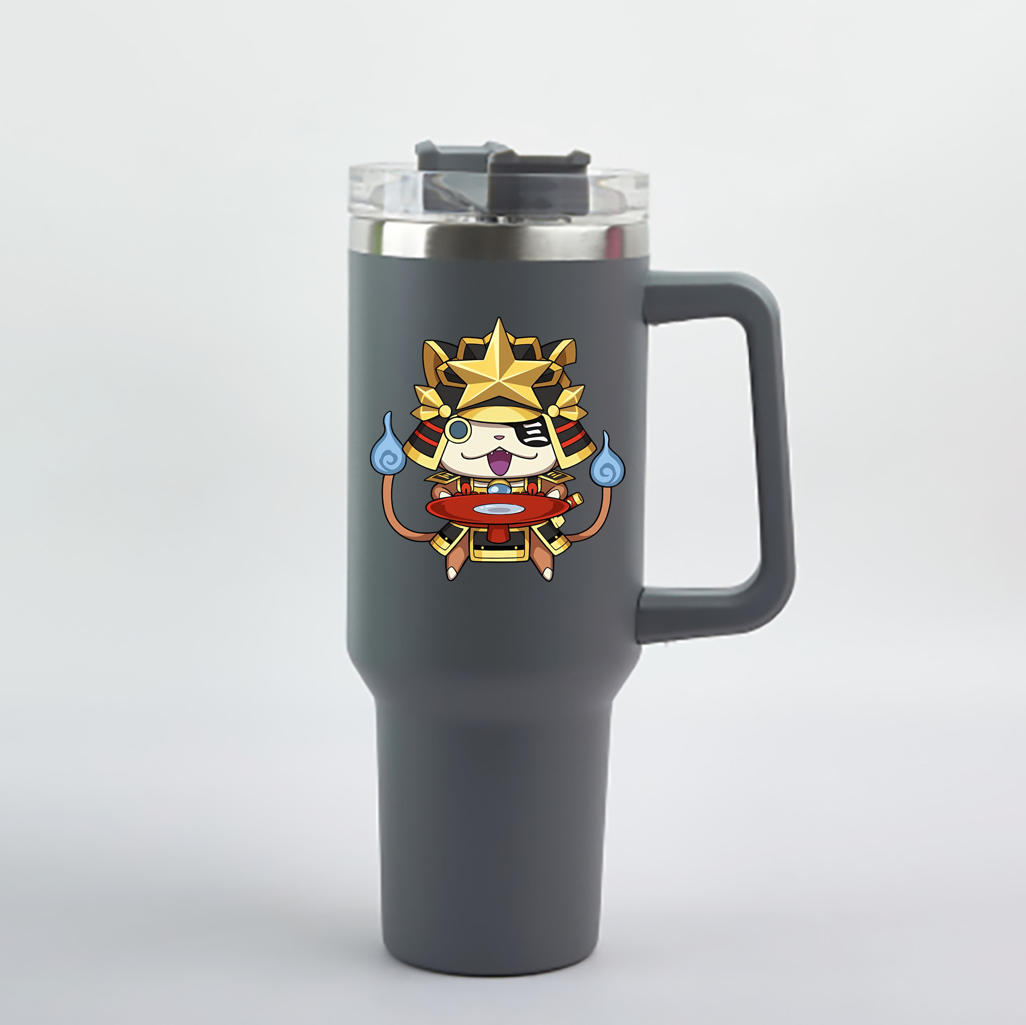 （画像用） 妖怪ウォッチ Yo-kai Watch 1200mL車用タンブラー - クリスタルステッカー（プラスチックストロー付き）