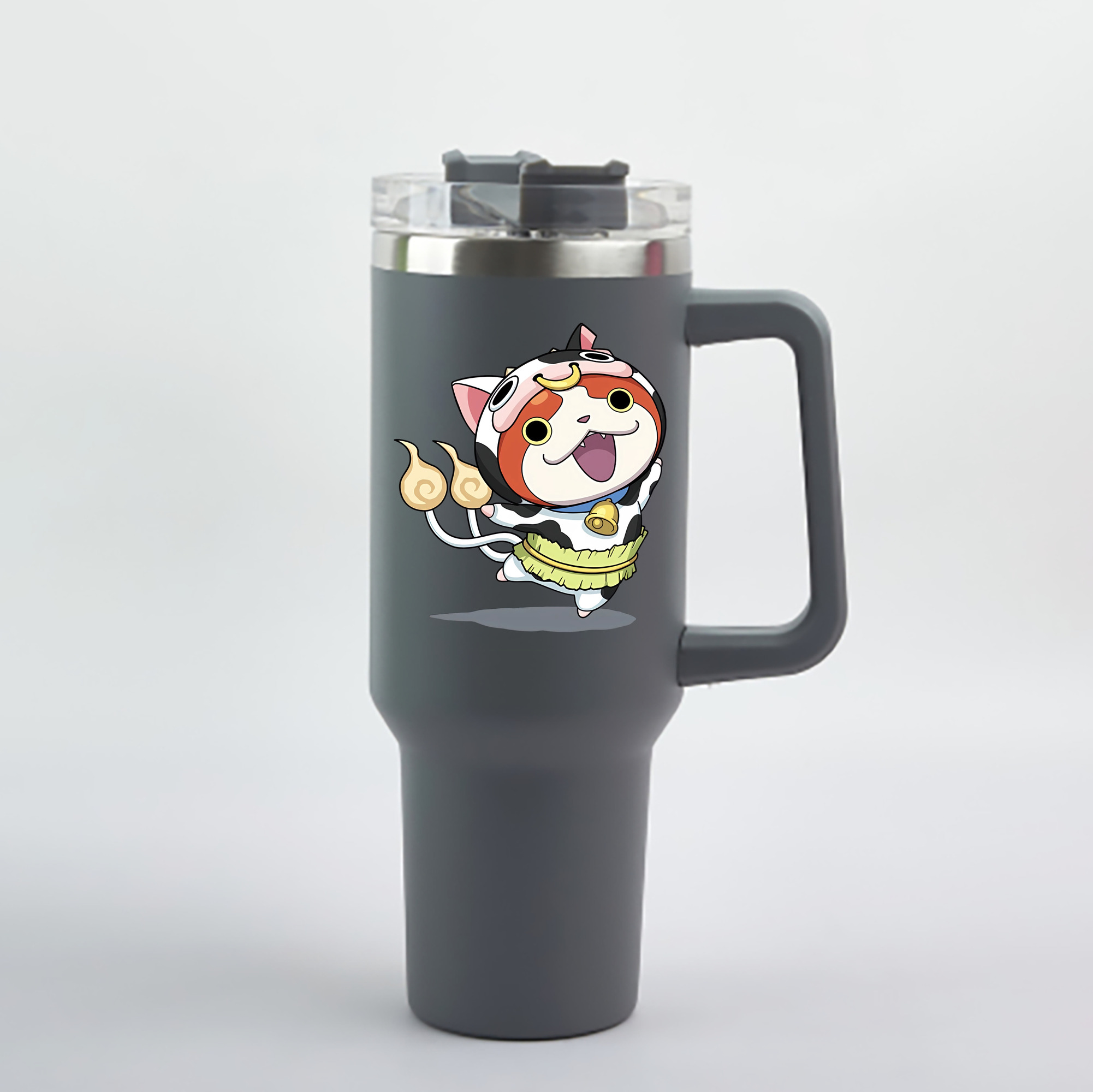 （画像用） 妖怪ウォッチ Yo-kai Watch 1200mL車用タンブラー - クリスタルステッカー（プラスチックストロー付き）