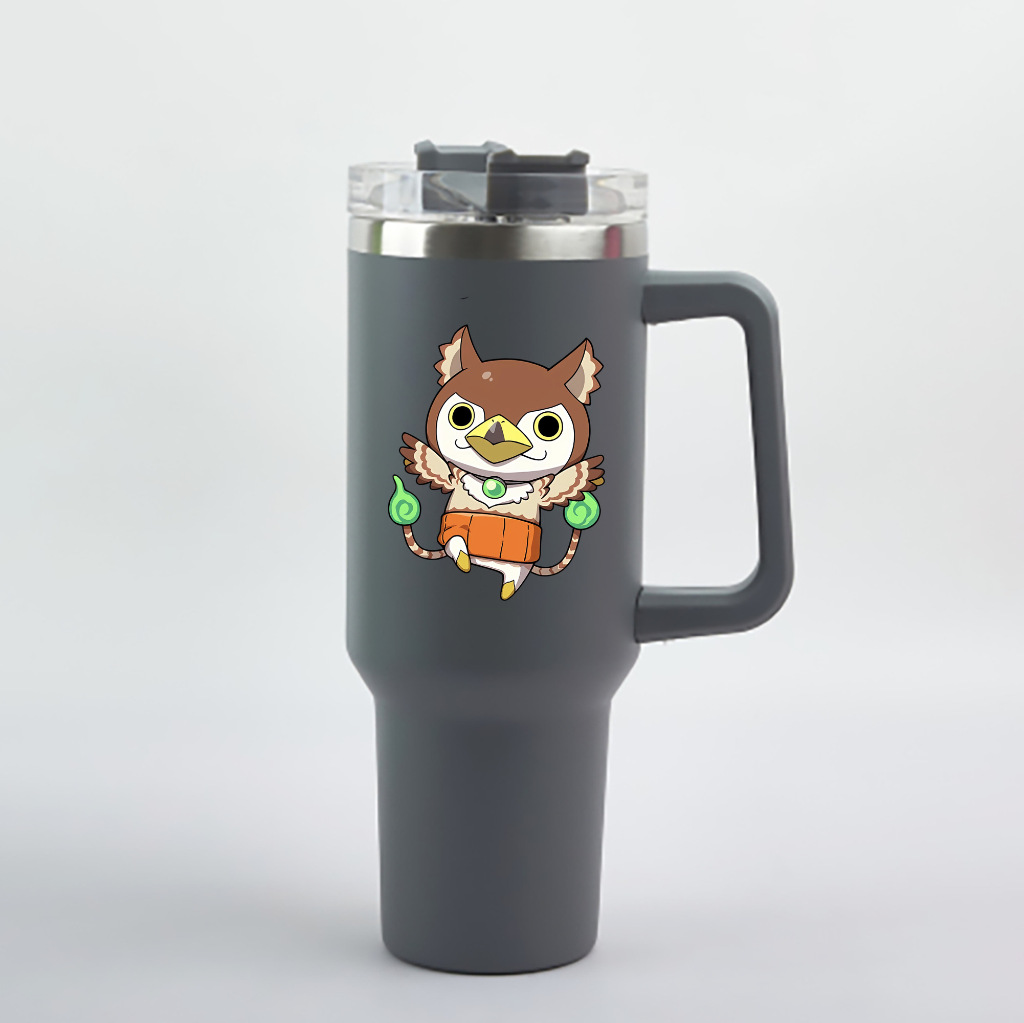 （画像用） 妖怪ウォッチ Yo-kai Watch 1200mL車用タンブラー - クリスタルステッカー（プラスチックストロー付き）