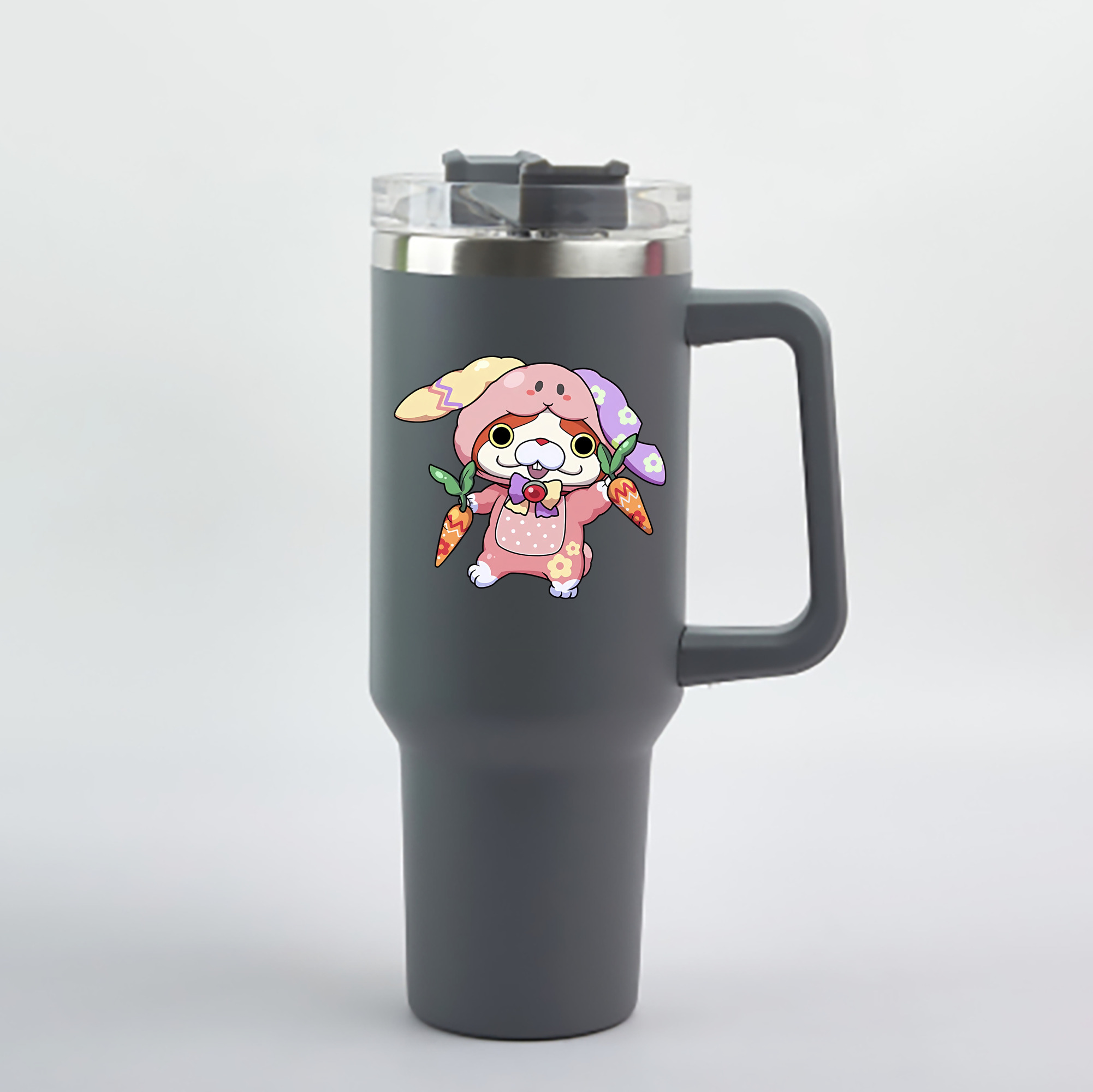 （画像用） 妖怪ウォッチ Yo-kai Watch 1200mL車用タンブラー - クリスタルステッカー（プラスチックストロー付き）