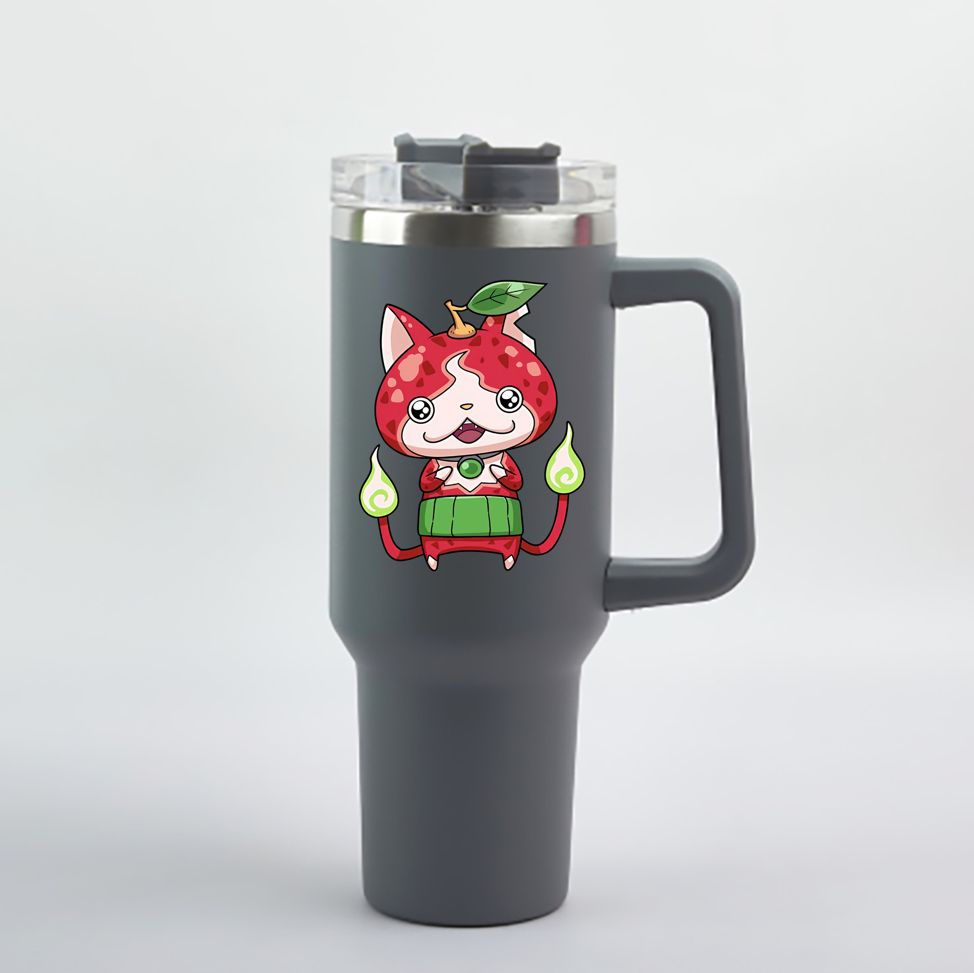 （画像用） 妖怪ウォッチ Yo-kai Watch 1200mL車用タンブラー - クリスタルステッカー（プラスチックストロー付き）
