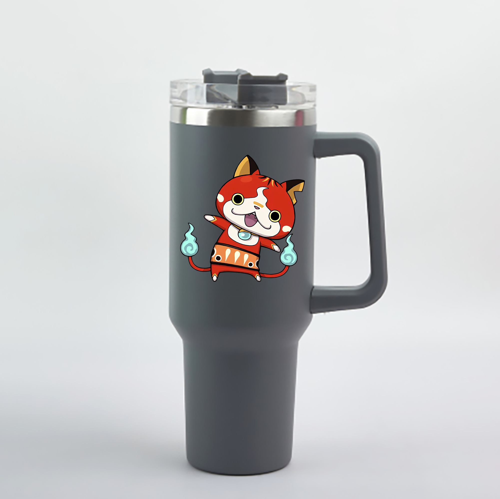 （画像用） 妖怪ウォッチ Yo-kai Watch 1200mL車用タンブラー - クリスタルステッカー（プラスチックストロー付き）