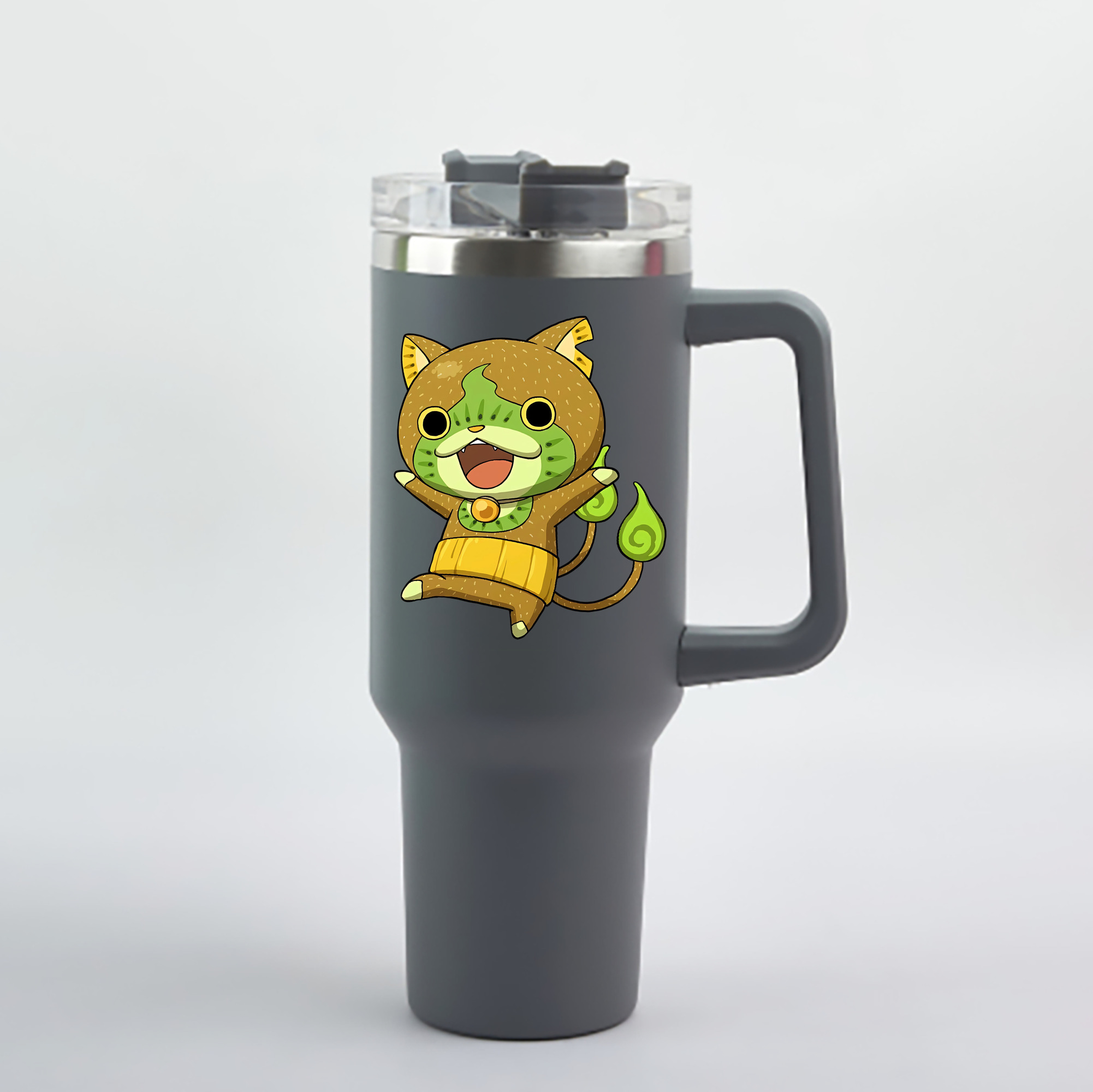 （画像用） 妖怪ウォッチ Yo-kai Watch 1200mL車用タンブラー - クリスタルステッカー（プラスチックストロー付き）
